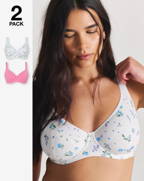 2 Pack Slimma Cotton Full Cup Bras
