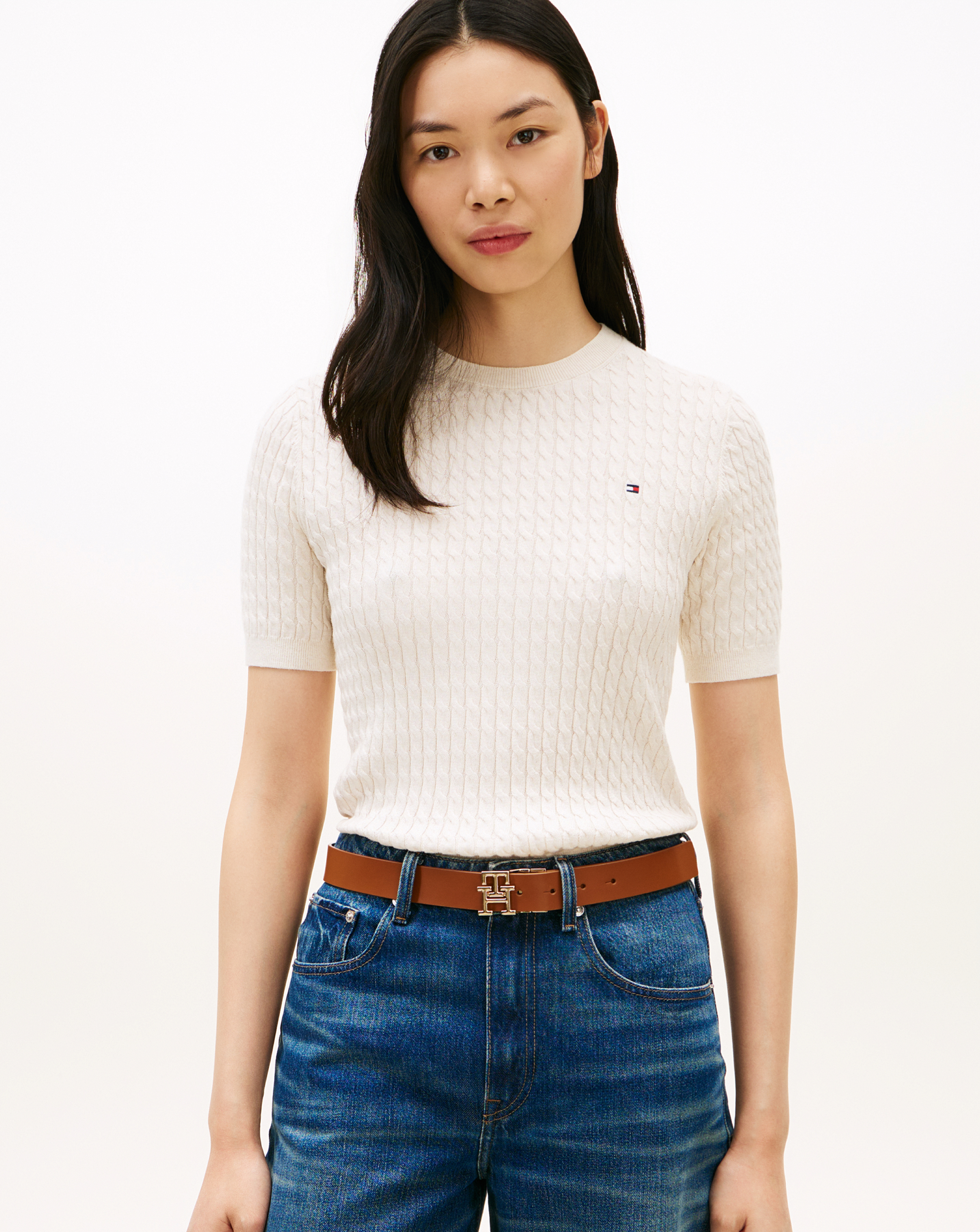 Tommy Hilfiger Cable Knit SS Sweat