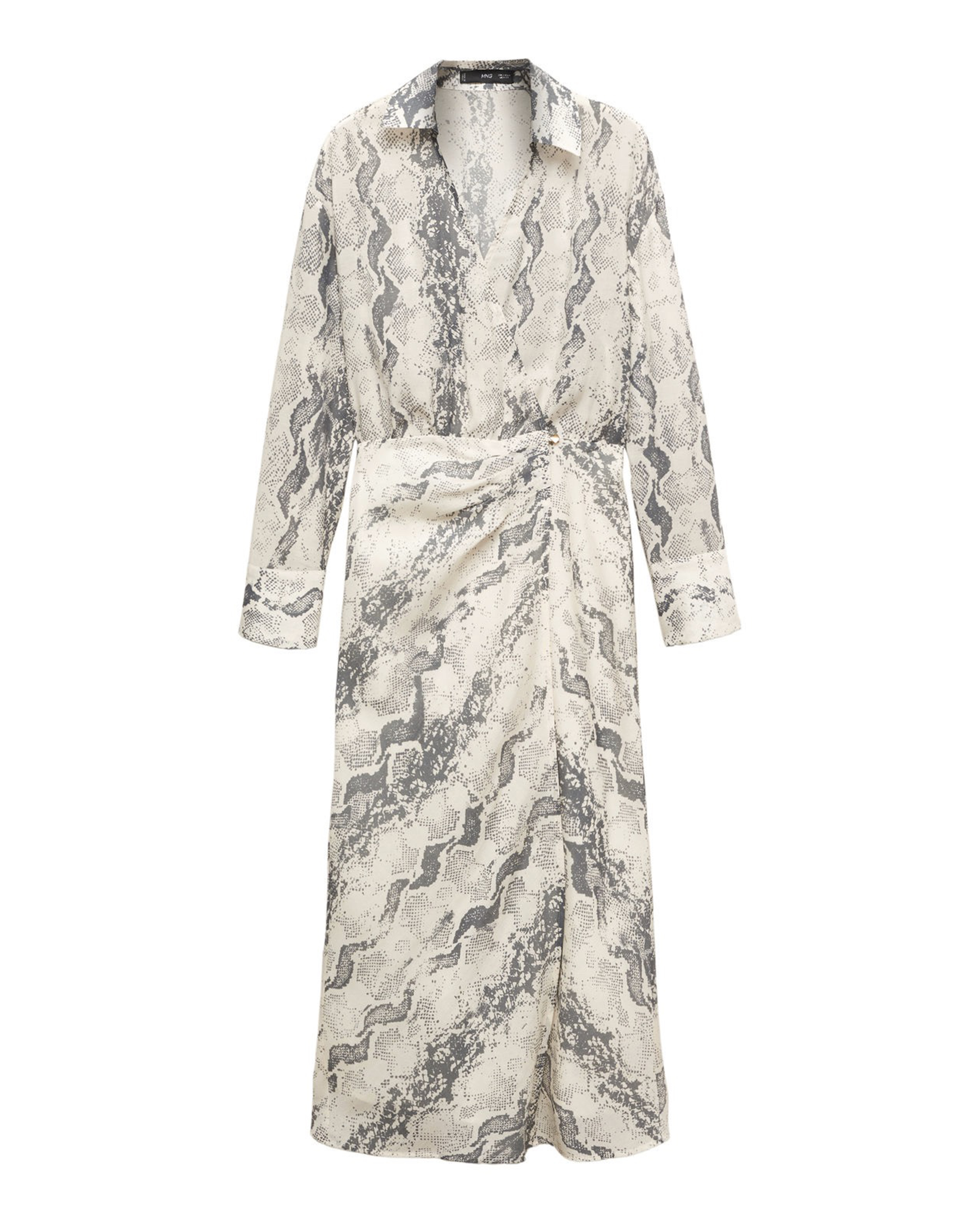 Mango Snake Print Midi Dress