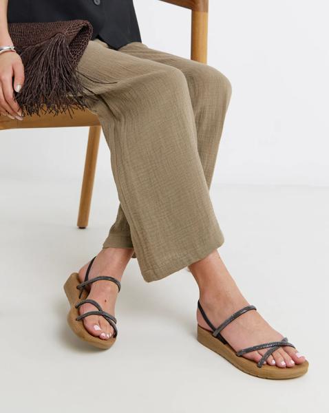 Sparkly Comfort Sandals Wide
