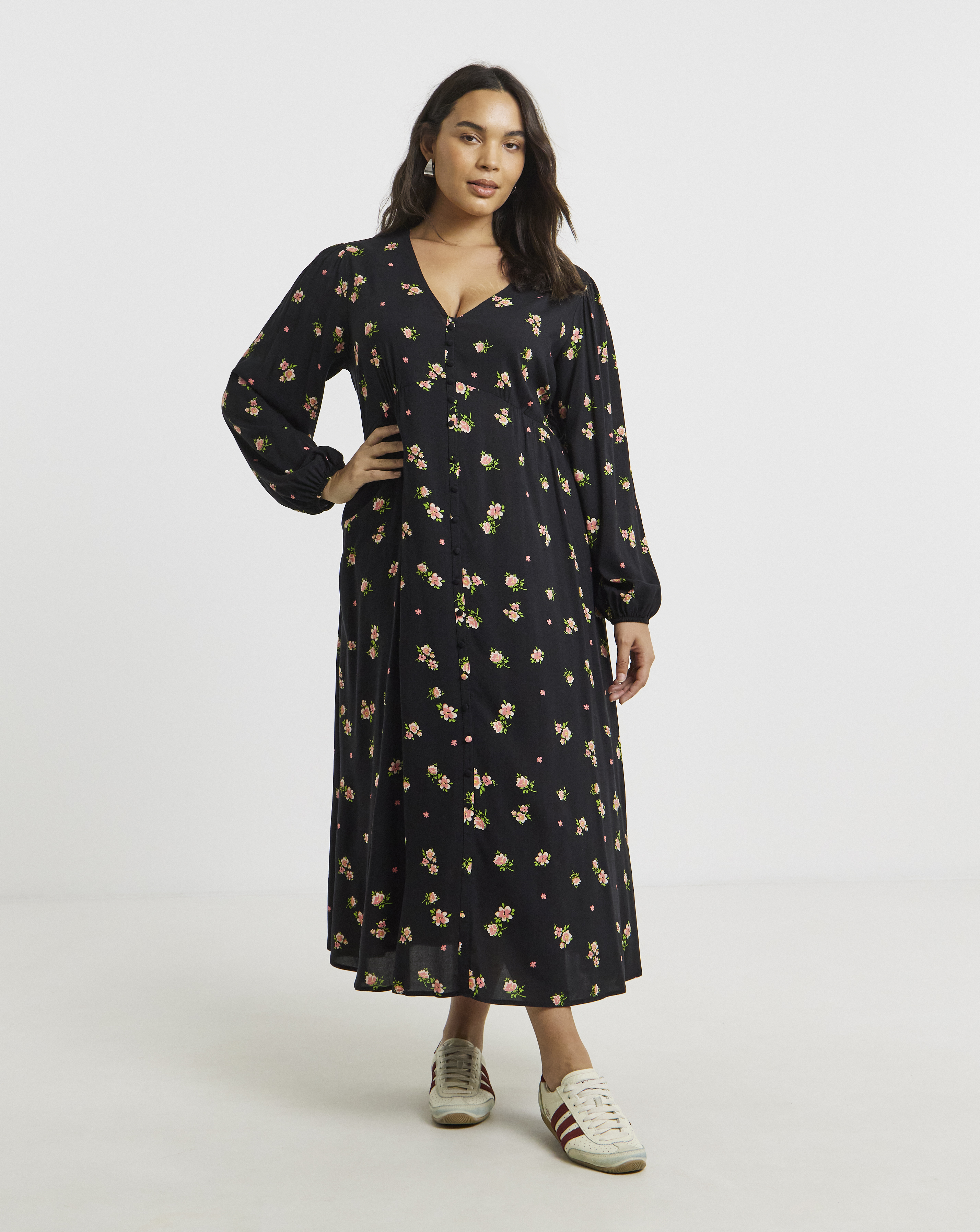 Simply Be Button Through Midi Dress