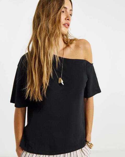 Slub Off The Shoulder Top