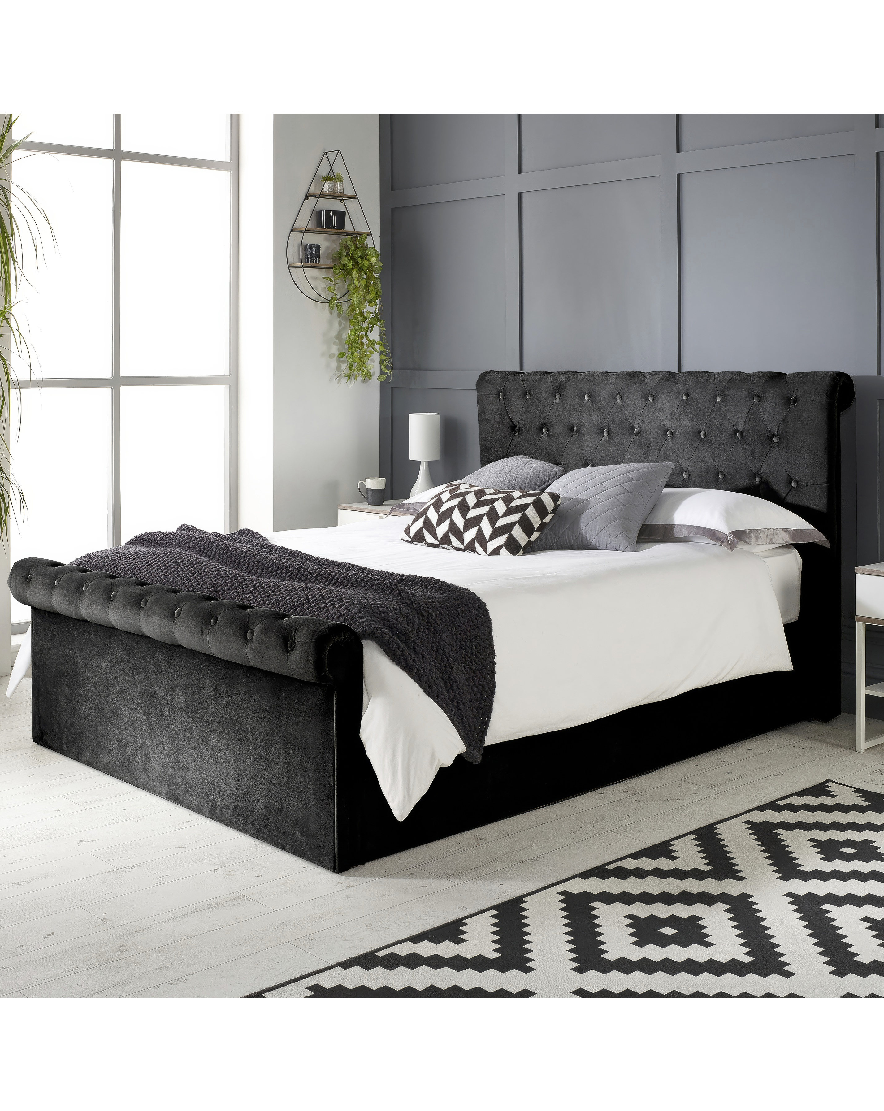 Aspire Chesterfld Side Ottoman Bed