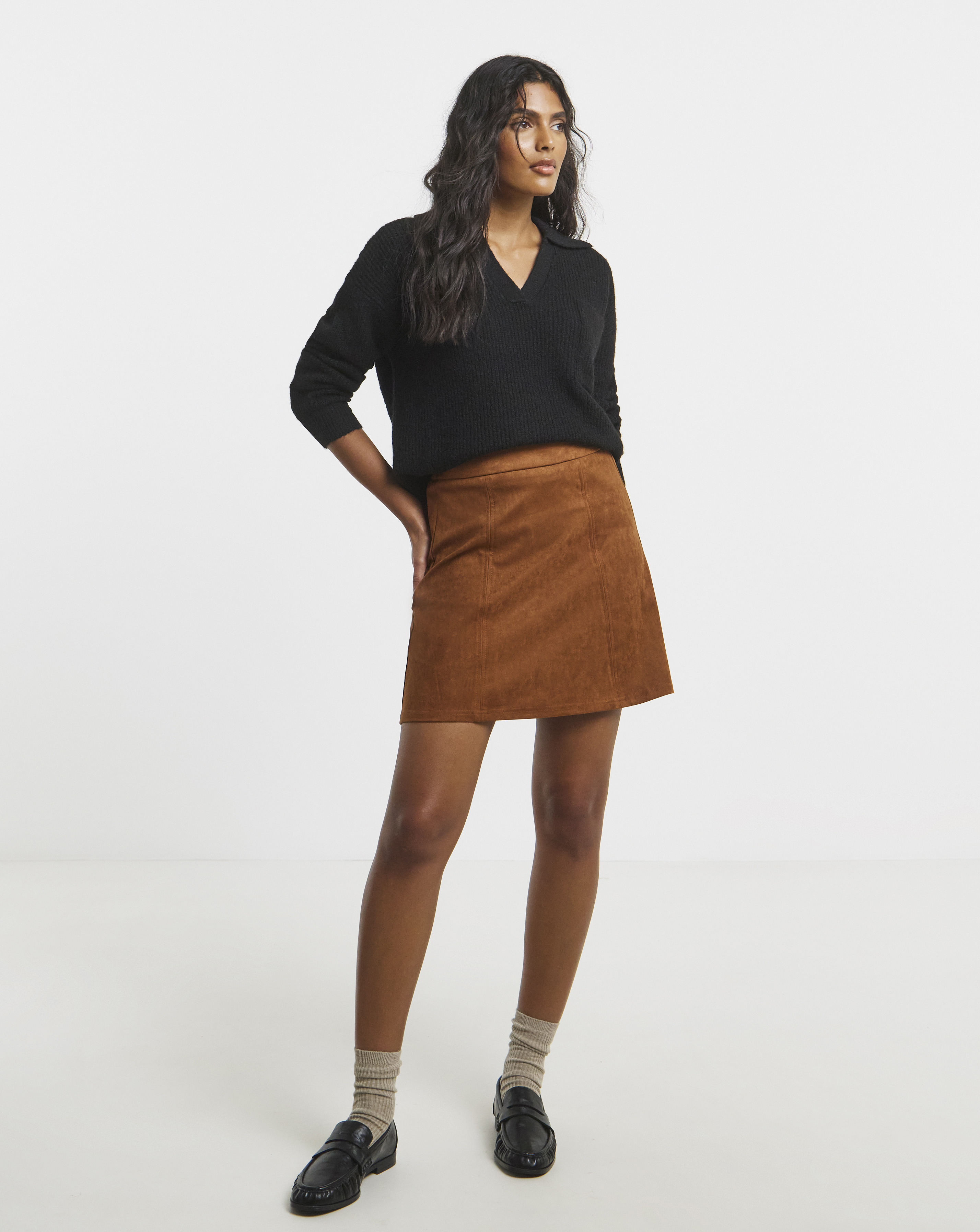 Simply Be Suedette Mini Skirt
