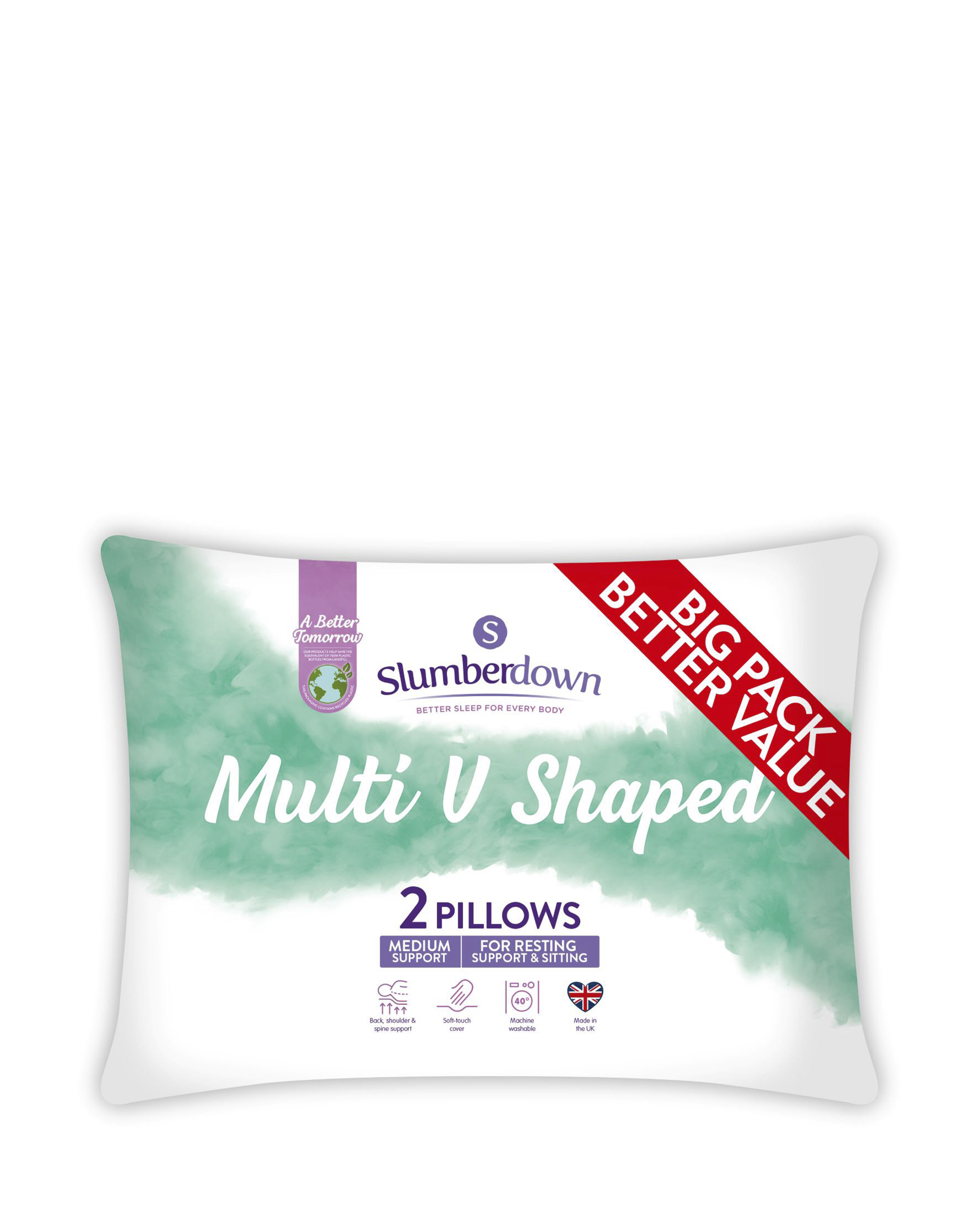 Slumberdown V-Pillows with Covers