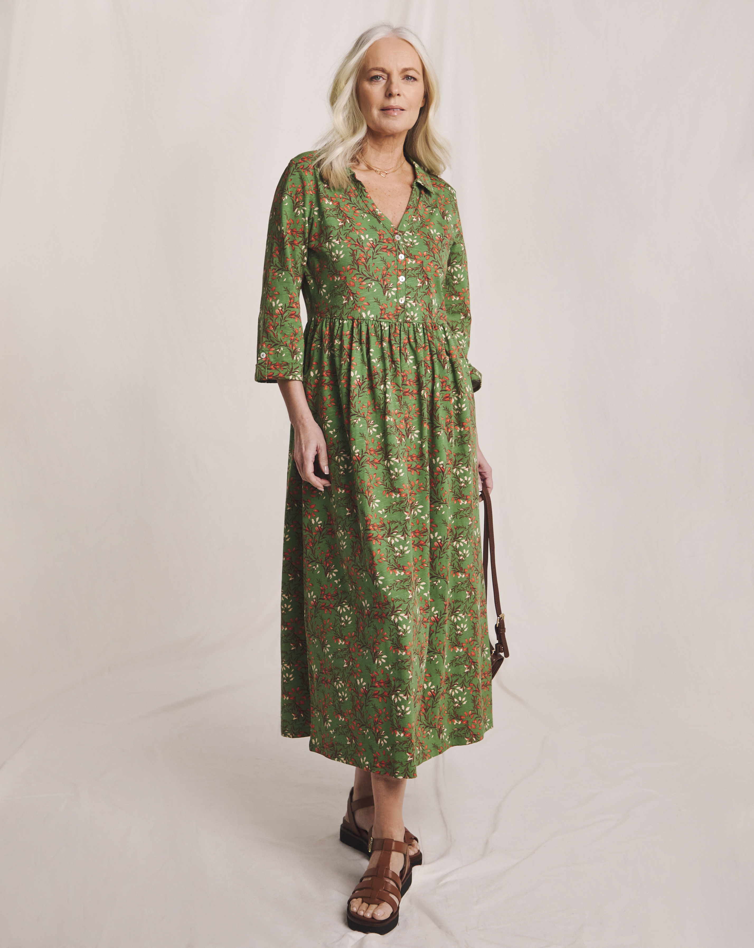 Julipa Pure Cotton Midi Shirt Dress