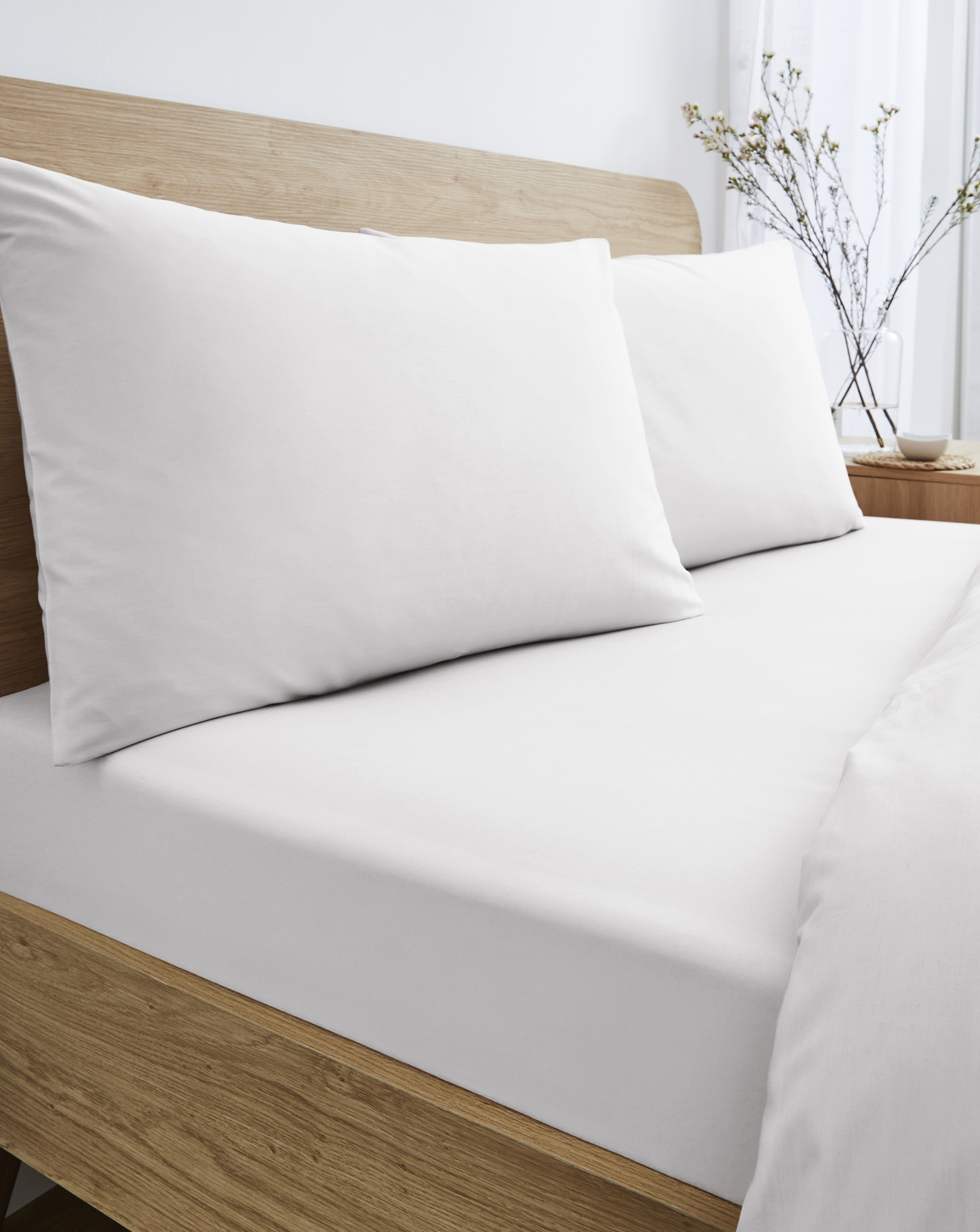 Pure Cotton 200TC 30cm Fitted Sheet