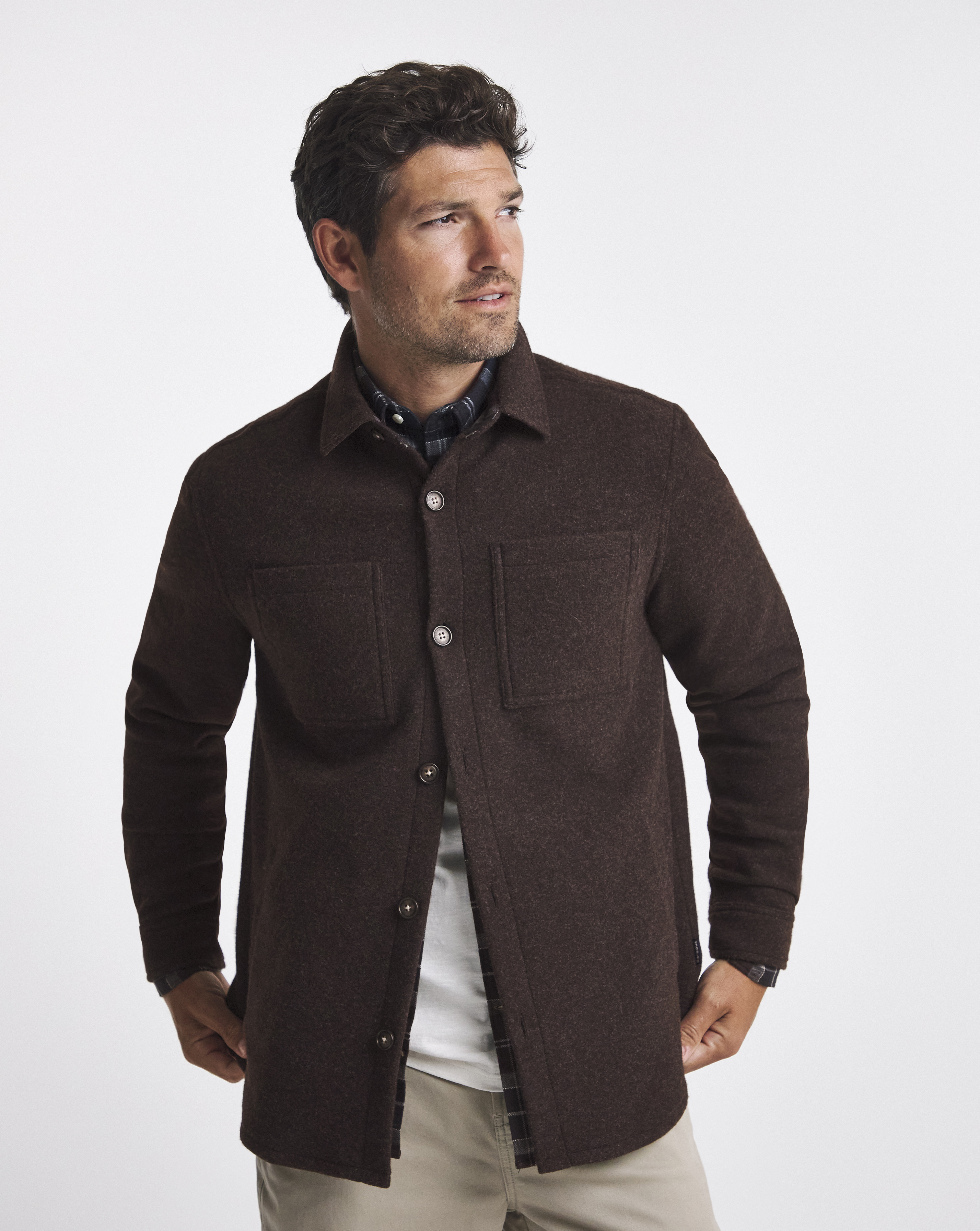 Barbour Tailored Wool Blend Overshirt
