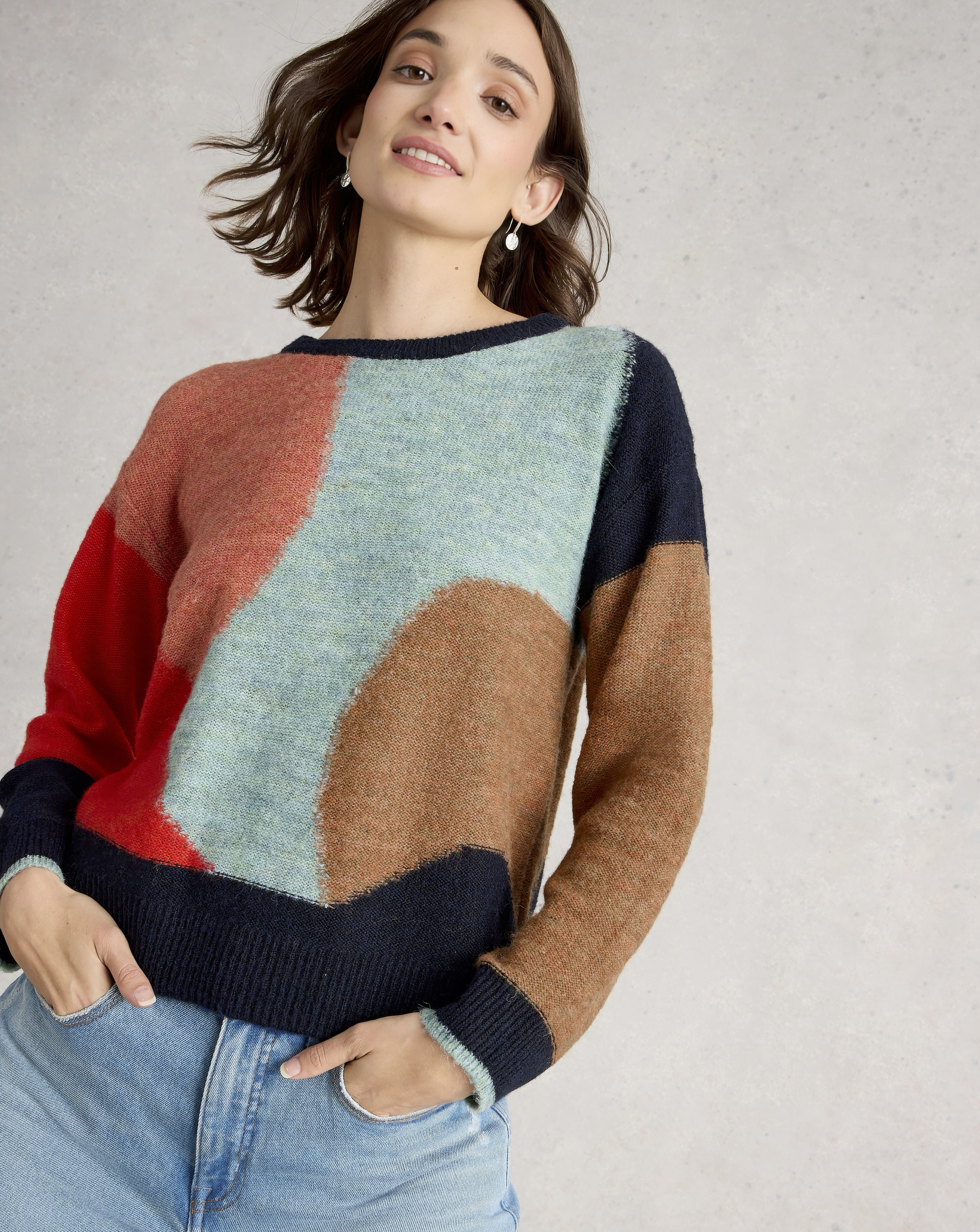 White Stuff Freya Abstract Jumper