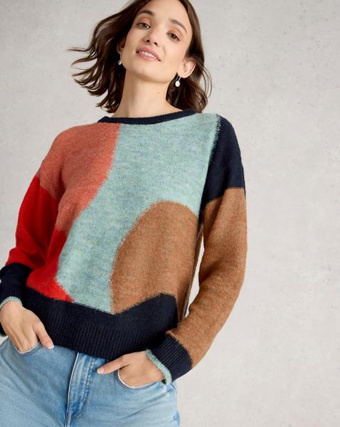 White Stuff Freya Abstract Jumper