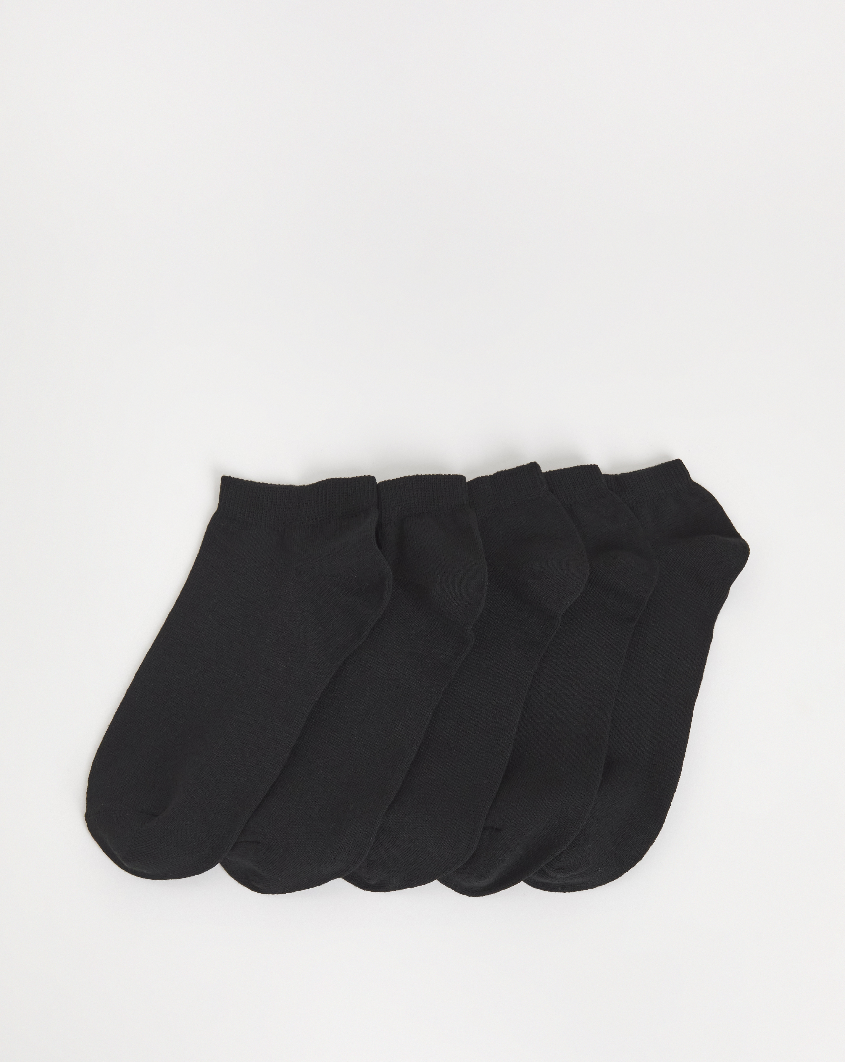 5 Pack Super Value Trainer Liner Socks - Black