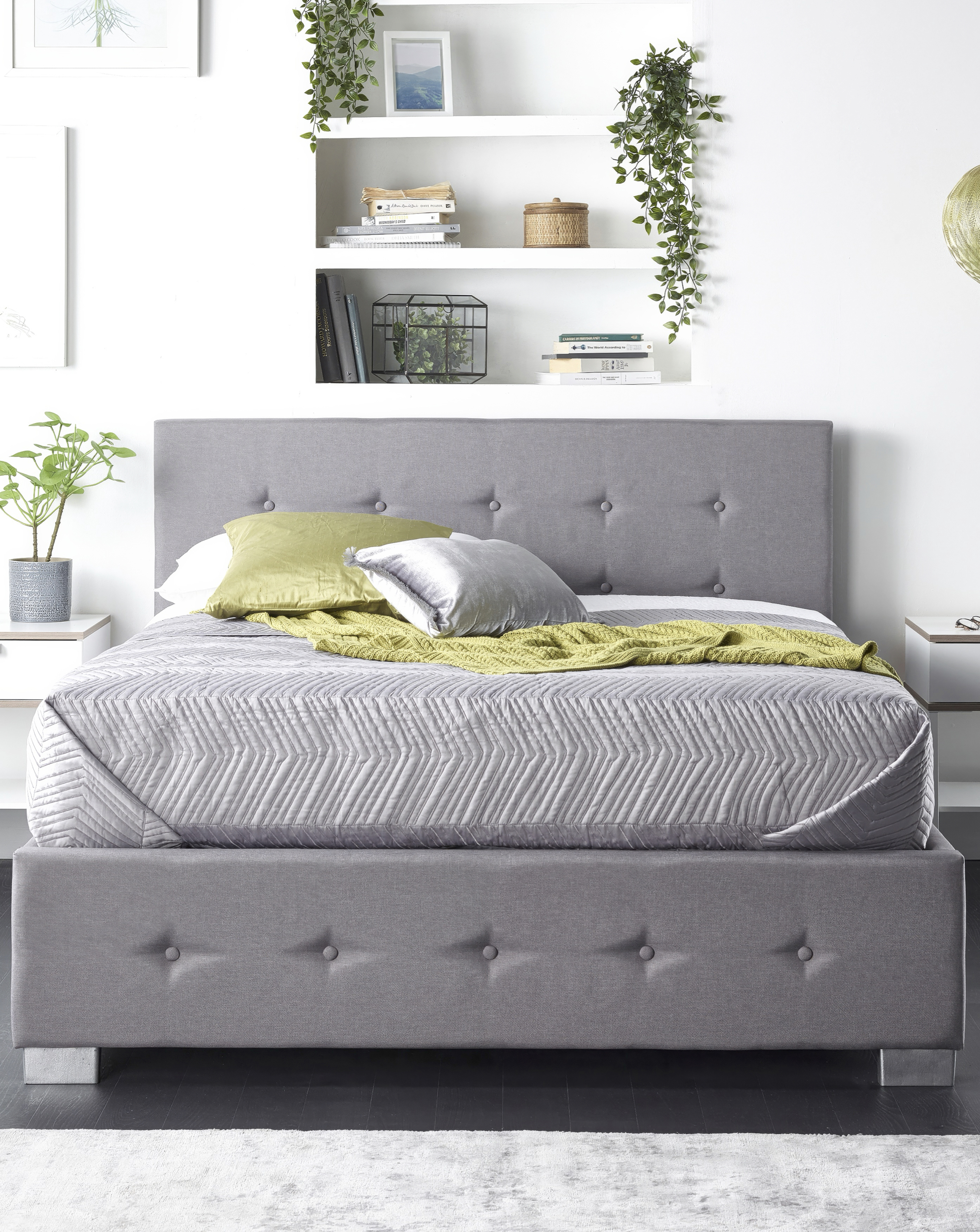 Aspire Grey Side Lift Ottoman Bed S King