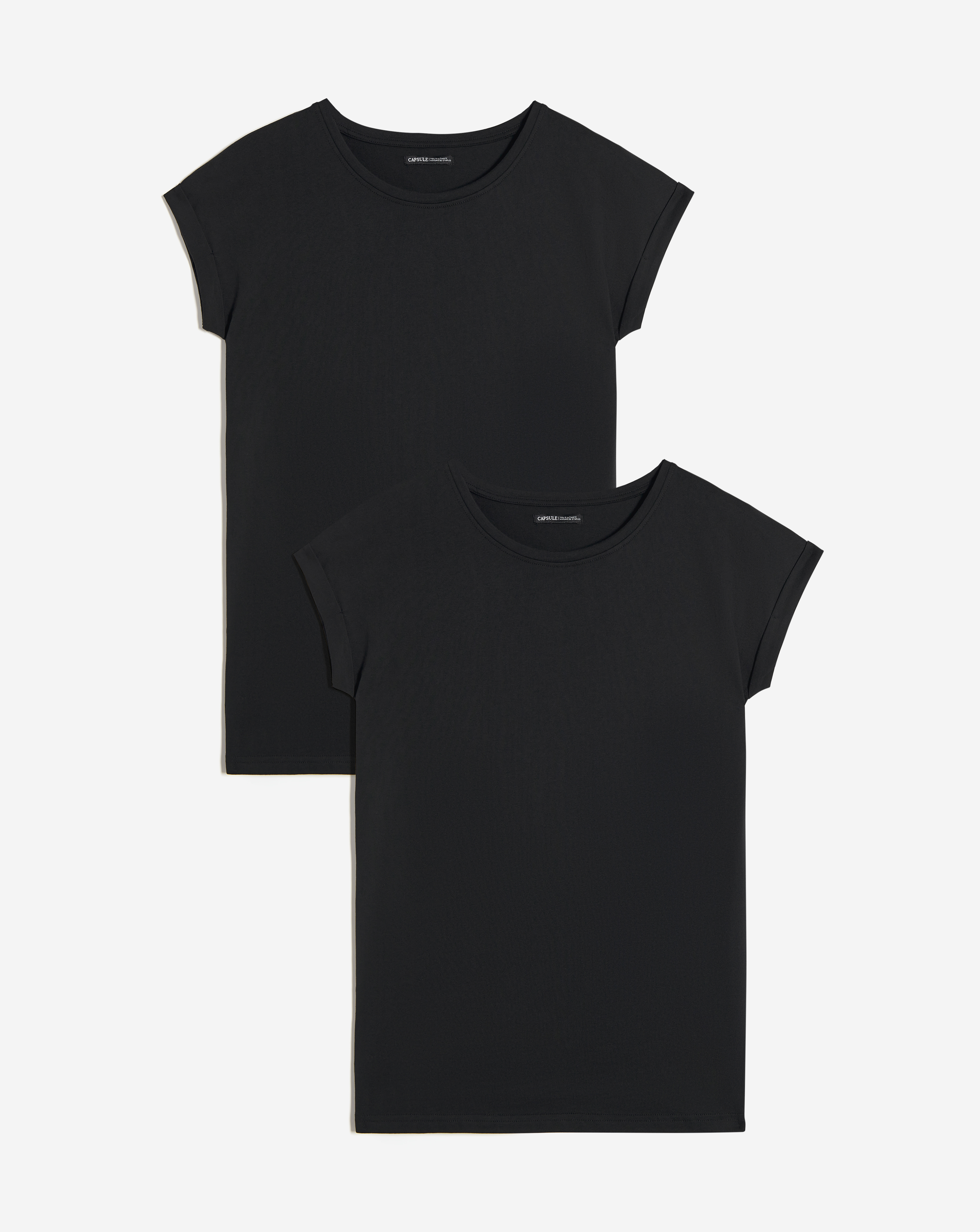 2 Pack Black/Black Boyfriend T-Shirts