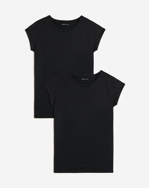 Simply Be 2 Pack Black/Black Boyfriend T-Shirts