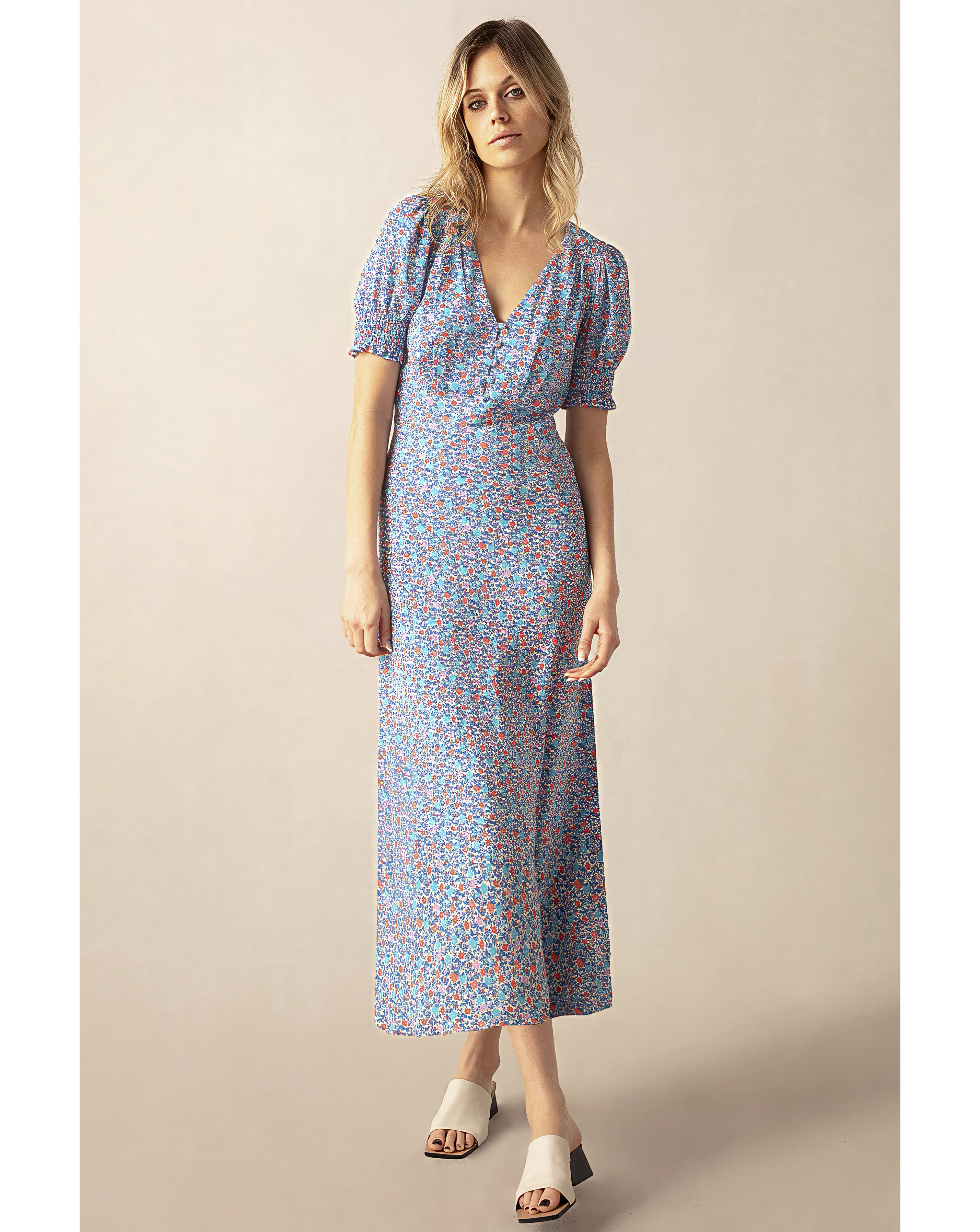 Ro&Zo Ditsy Print Midi Dress