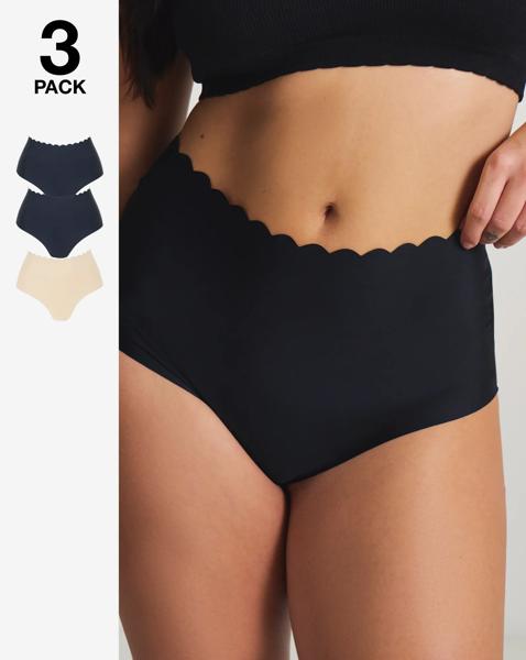 3Pack Scallop No VPL Knickers