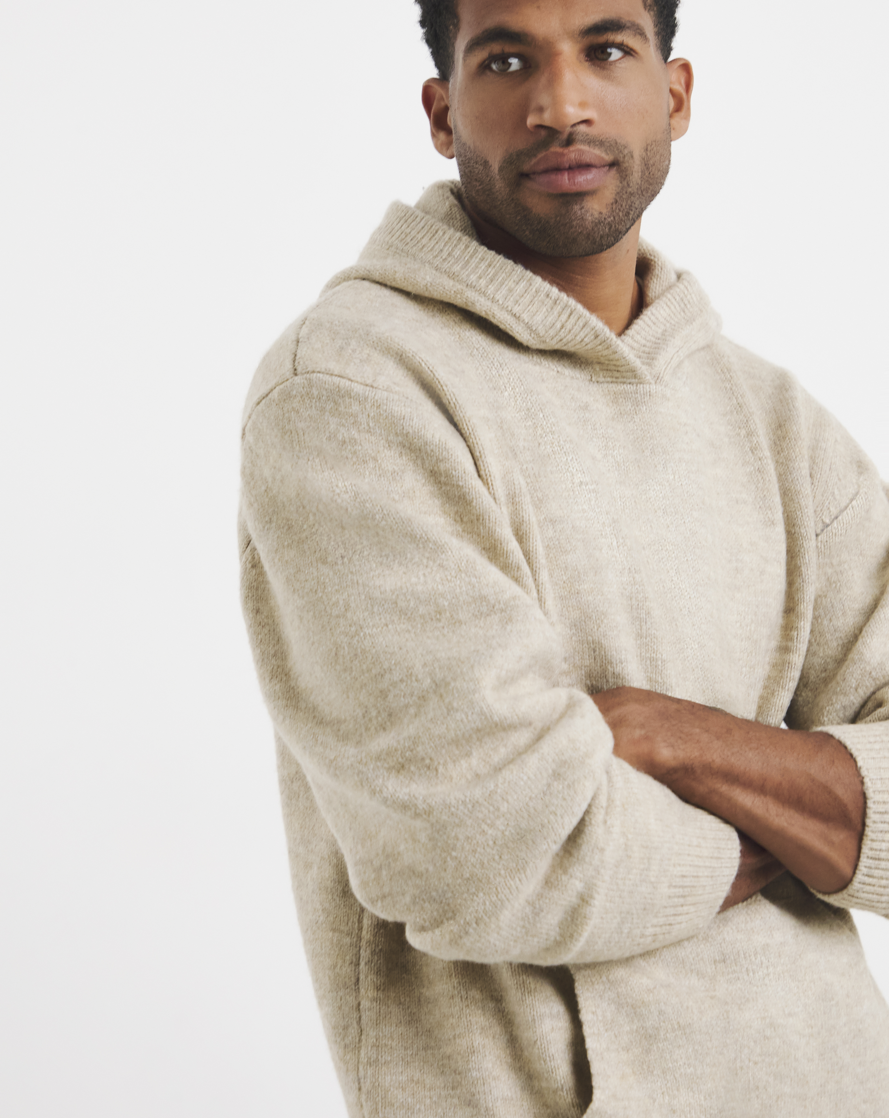 Relaxed Fit Soft Touch Knitted Hoodie