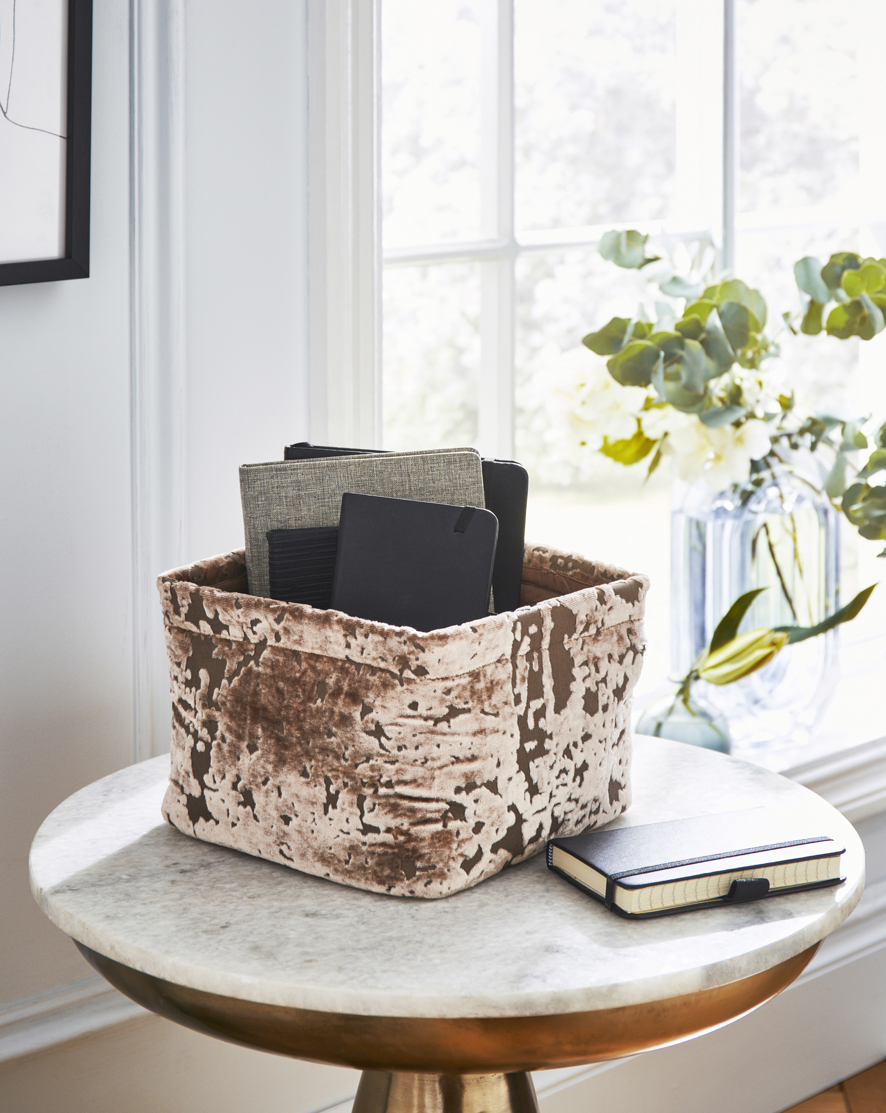 Joanna Hope Small Burnt Velvet Basket