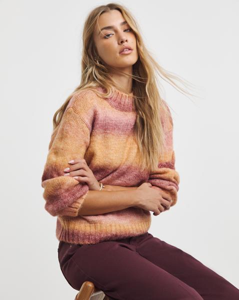 Native Youth Striped Fluff Jumper