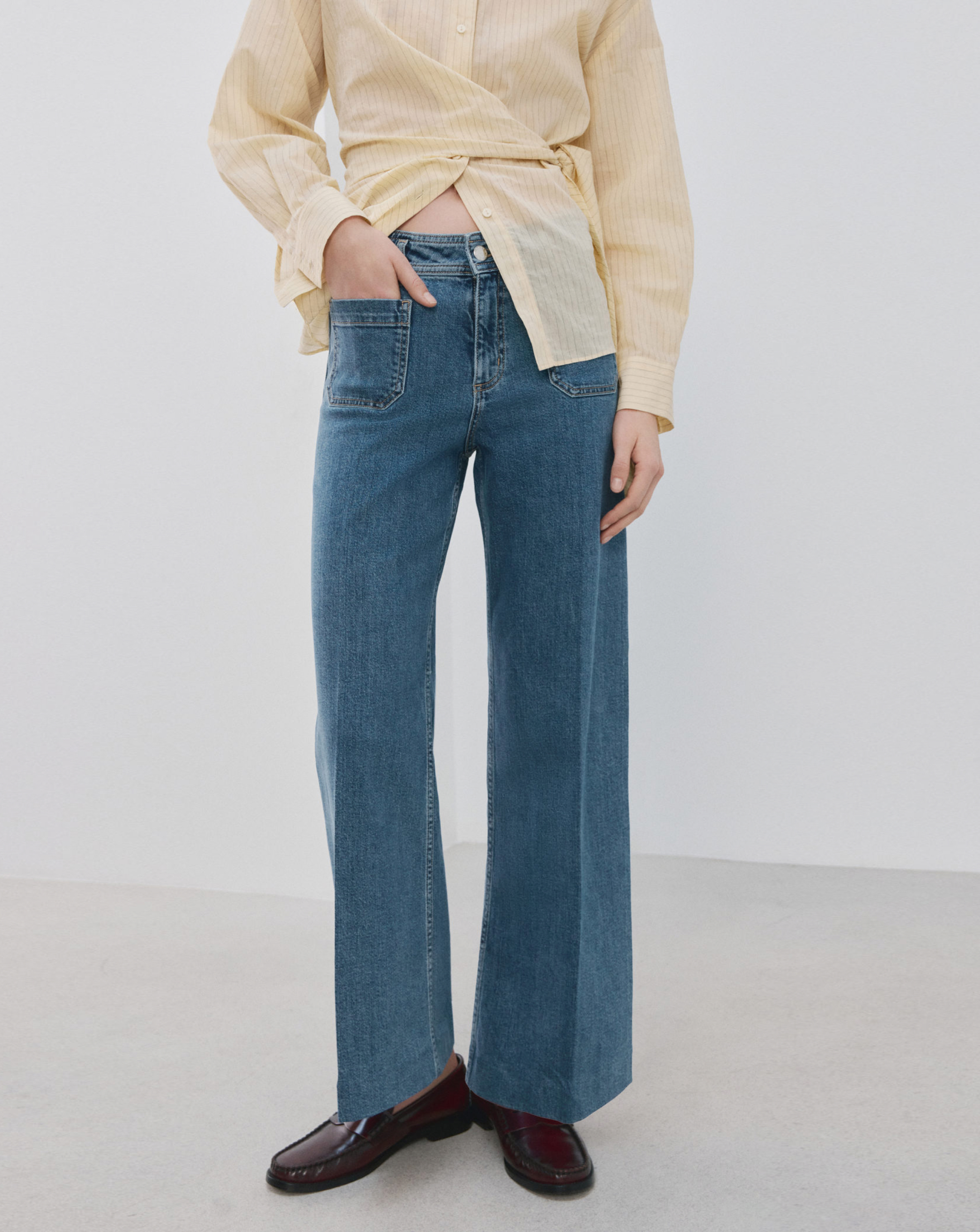 New In - Mango Jessie Wide Leg Jeans With Pockets