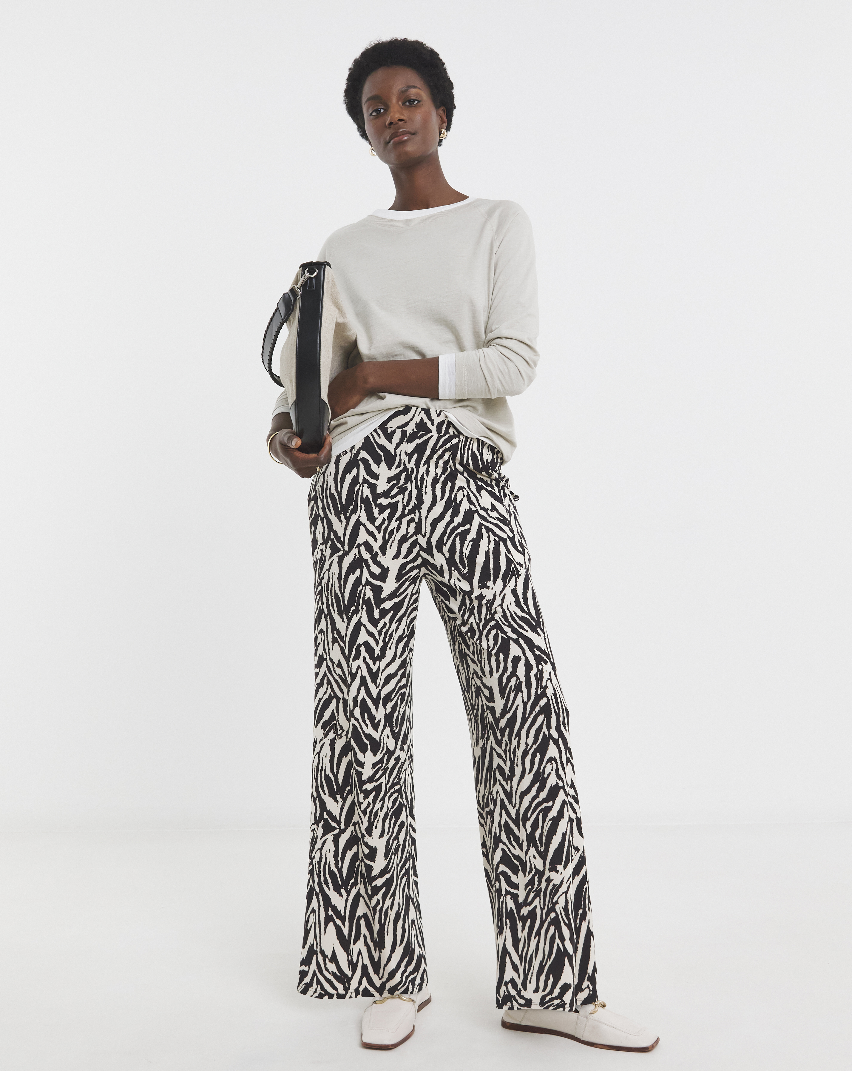 Wide Leg Jersey Trouser