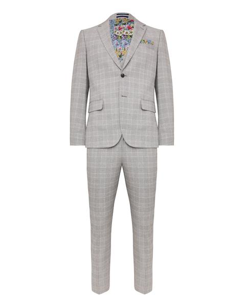 Jasper Light Grey Check Suit Jacket