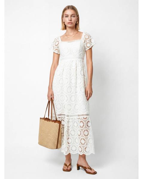 New In - Lovedrobe Floral Lace Midaxi Dress