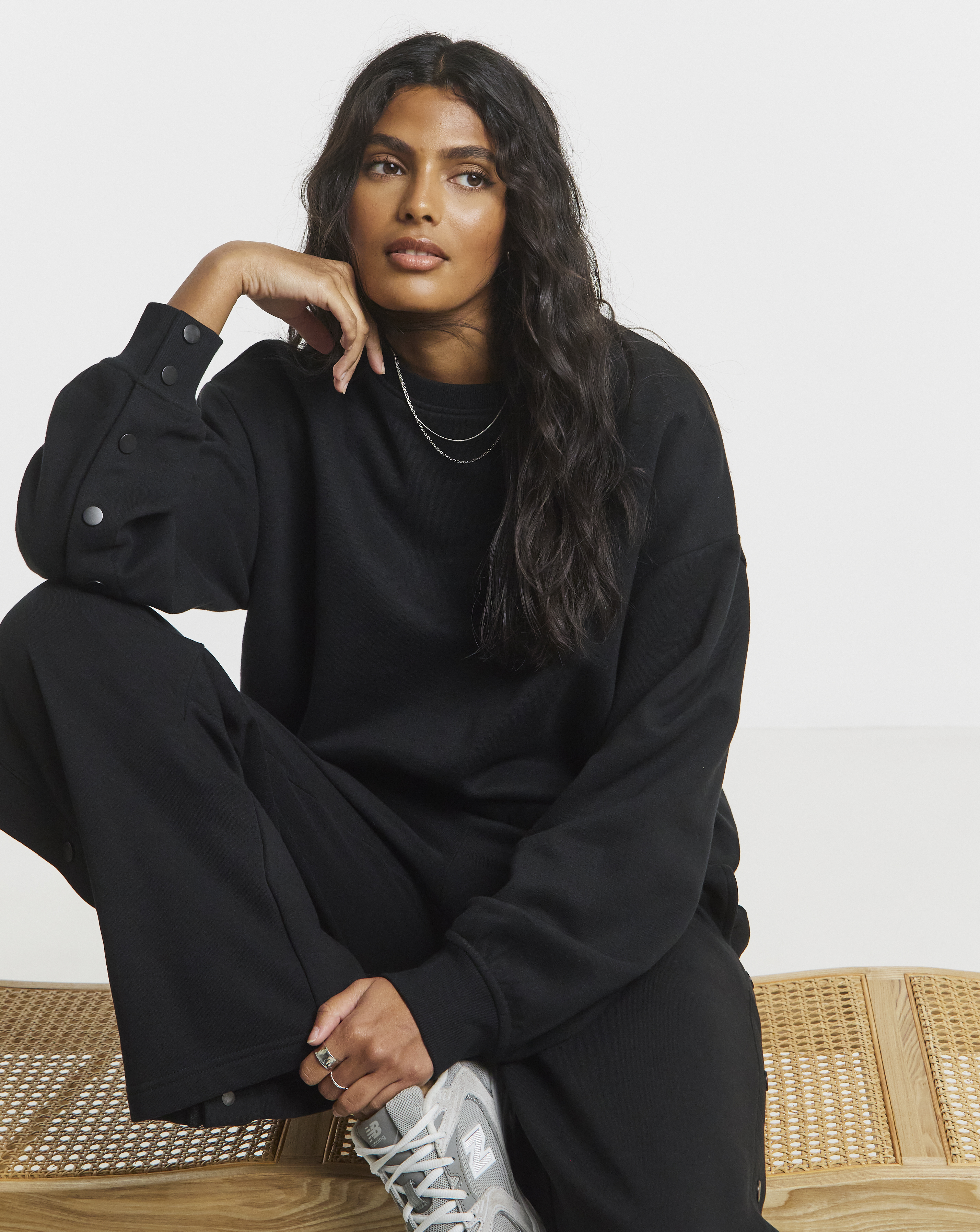 Popper Sleeve Sweatshirt