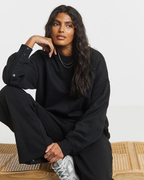 Popper Sleeve Sweatshirt