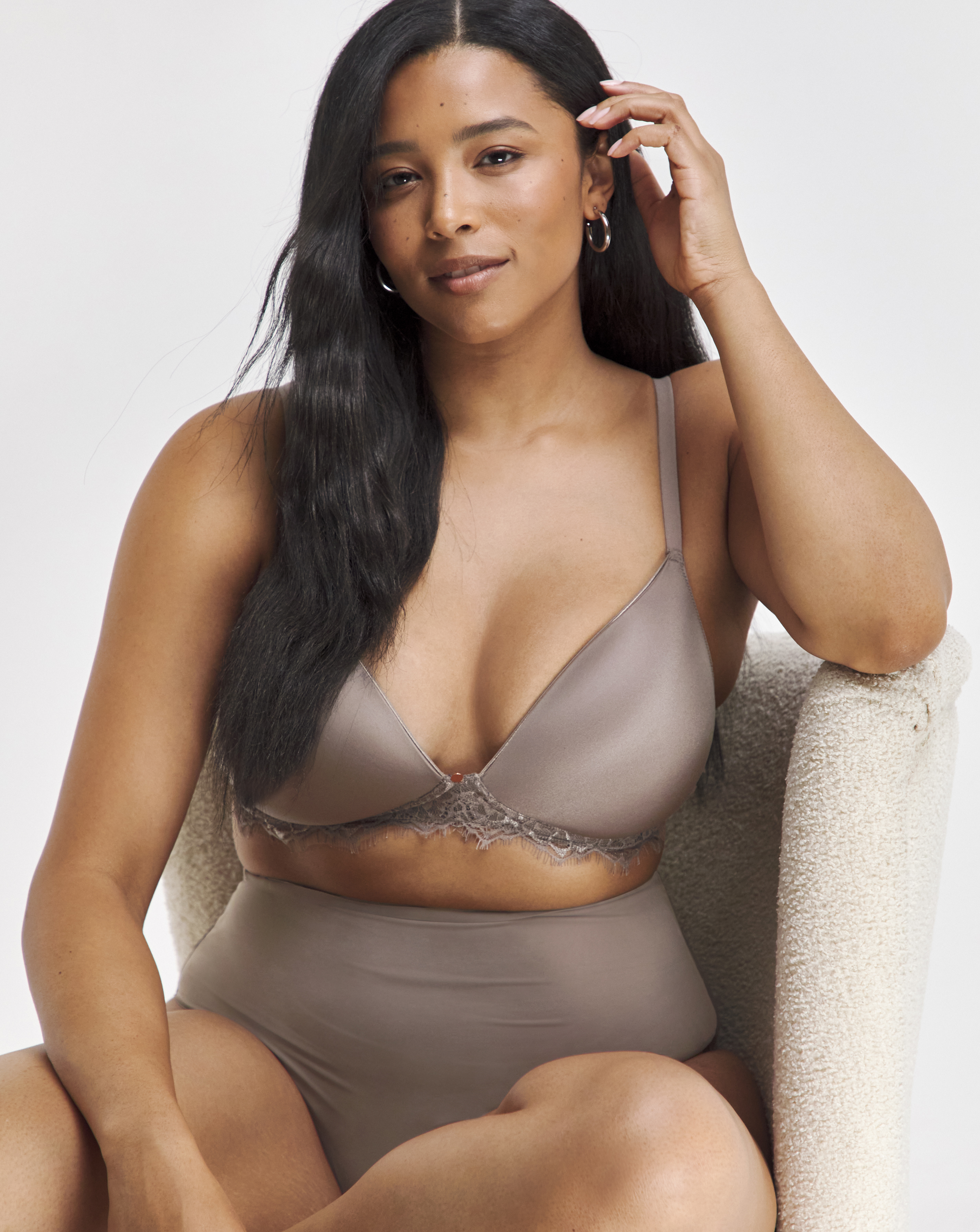 Figleaves Smoothing Non Wired Padded Bra - Mocha - Size 32B - Women's