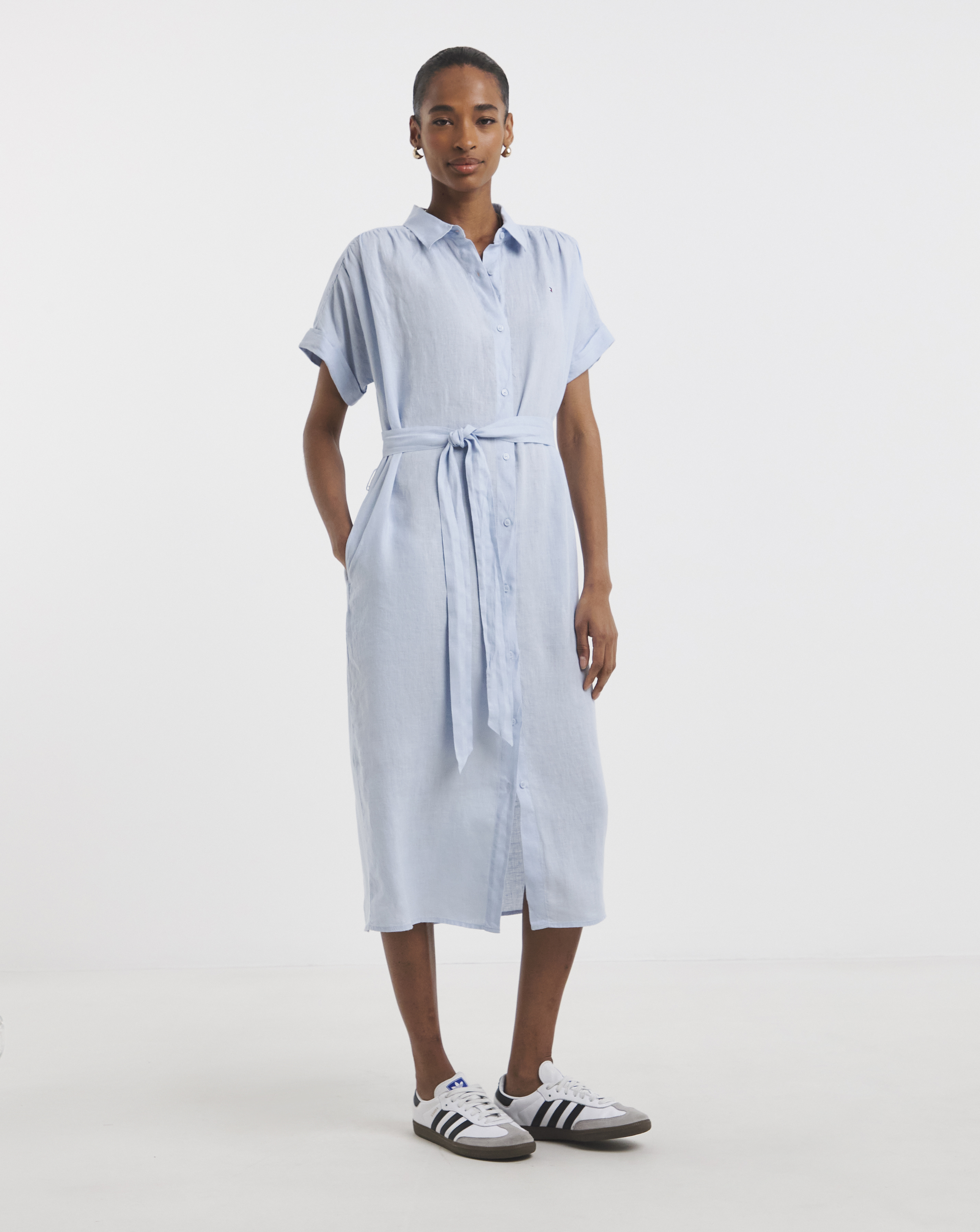 Tommy Hilfiger Belted Midi Dress