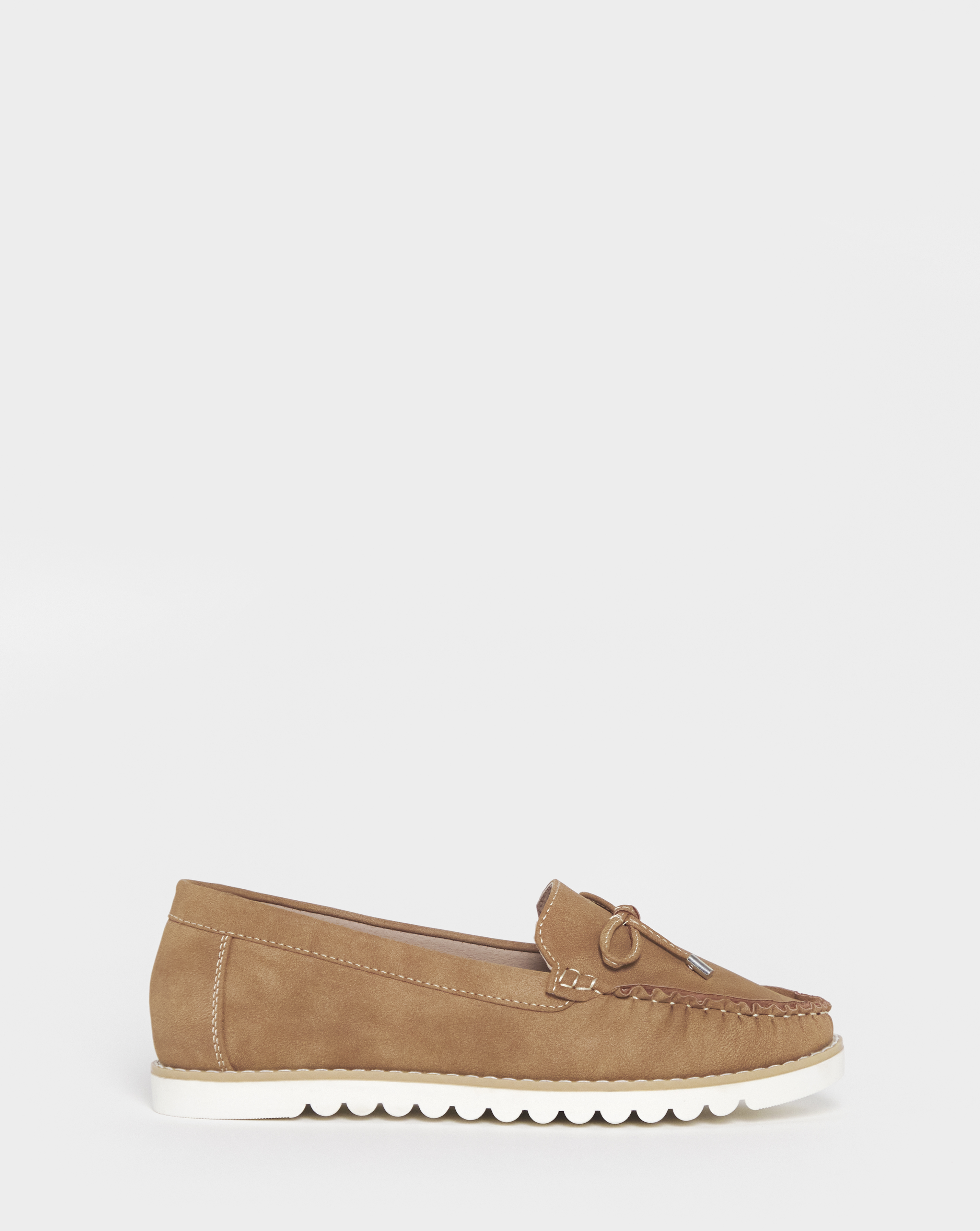 Cushion Walk Bow Moccasin Flats E Fit