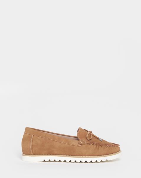 Cushion Walk Bow Moccasin Flats EEE Fit