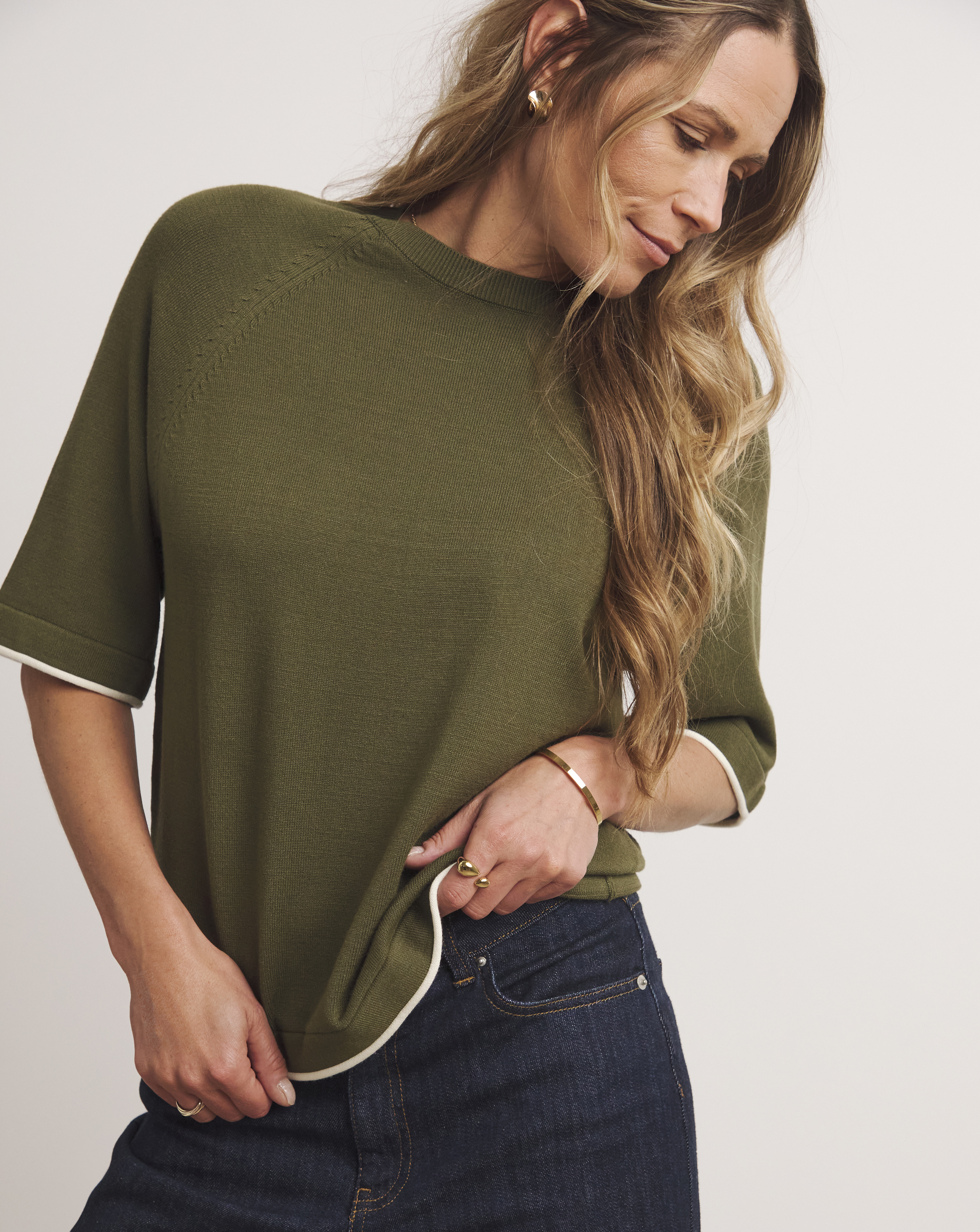 ANTHOLOGY CONTRAST TRIM BOXY JUMPER