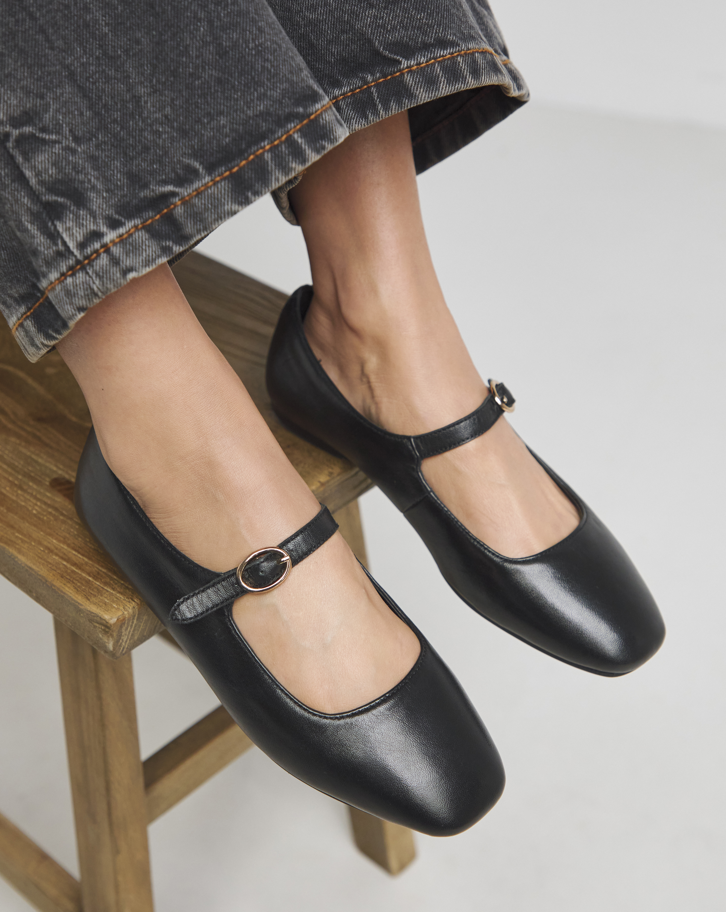 Mary Jane Flat Shoe Wide E Fit