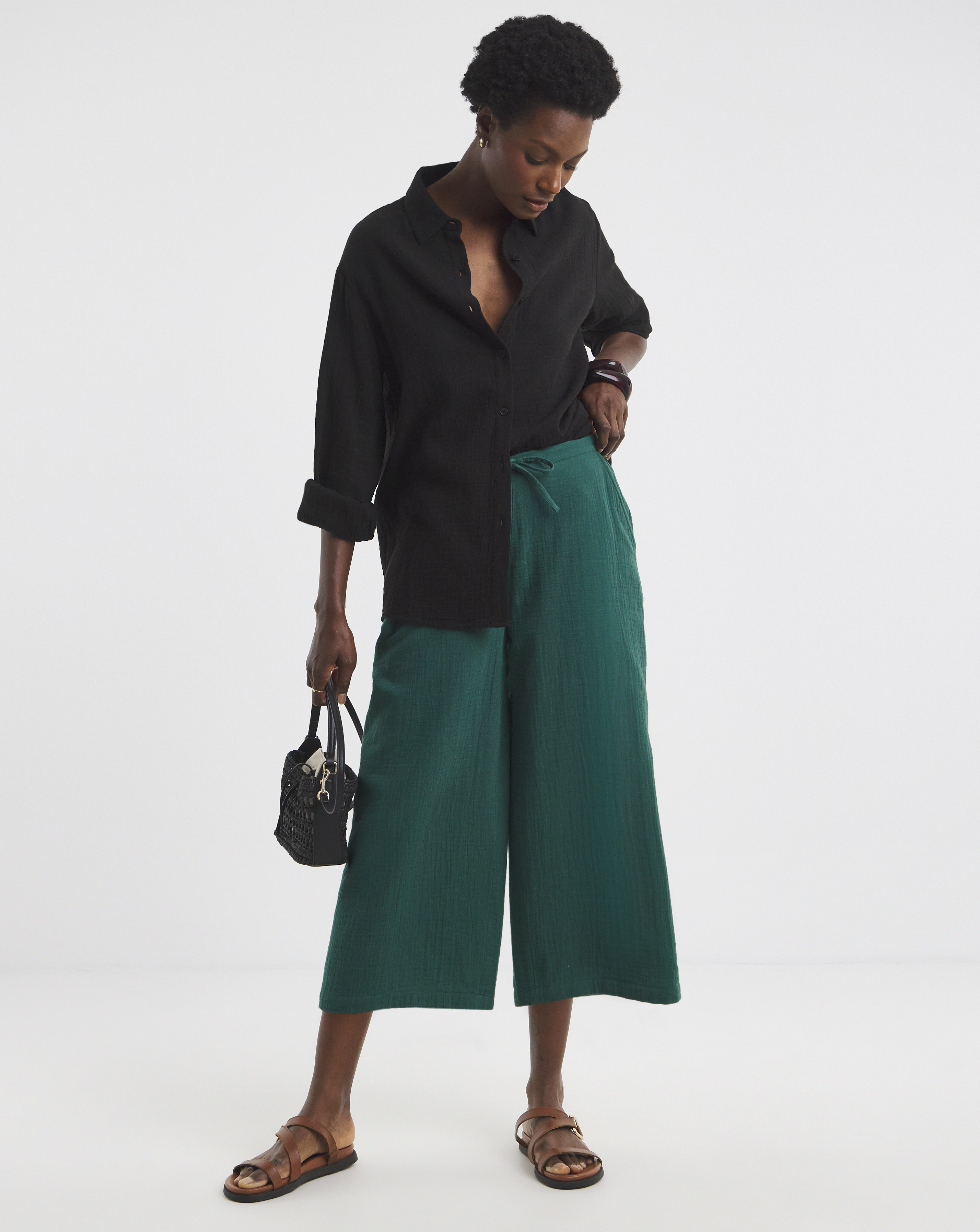 Pure Cotton Wide Leg Culottes