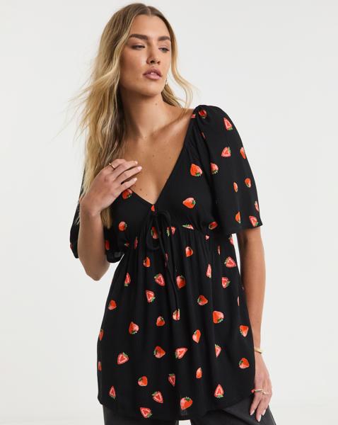 Simply Be Crinkle Short Sleeve Blouse