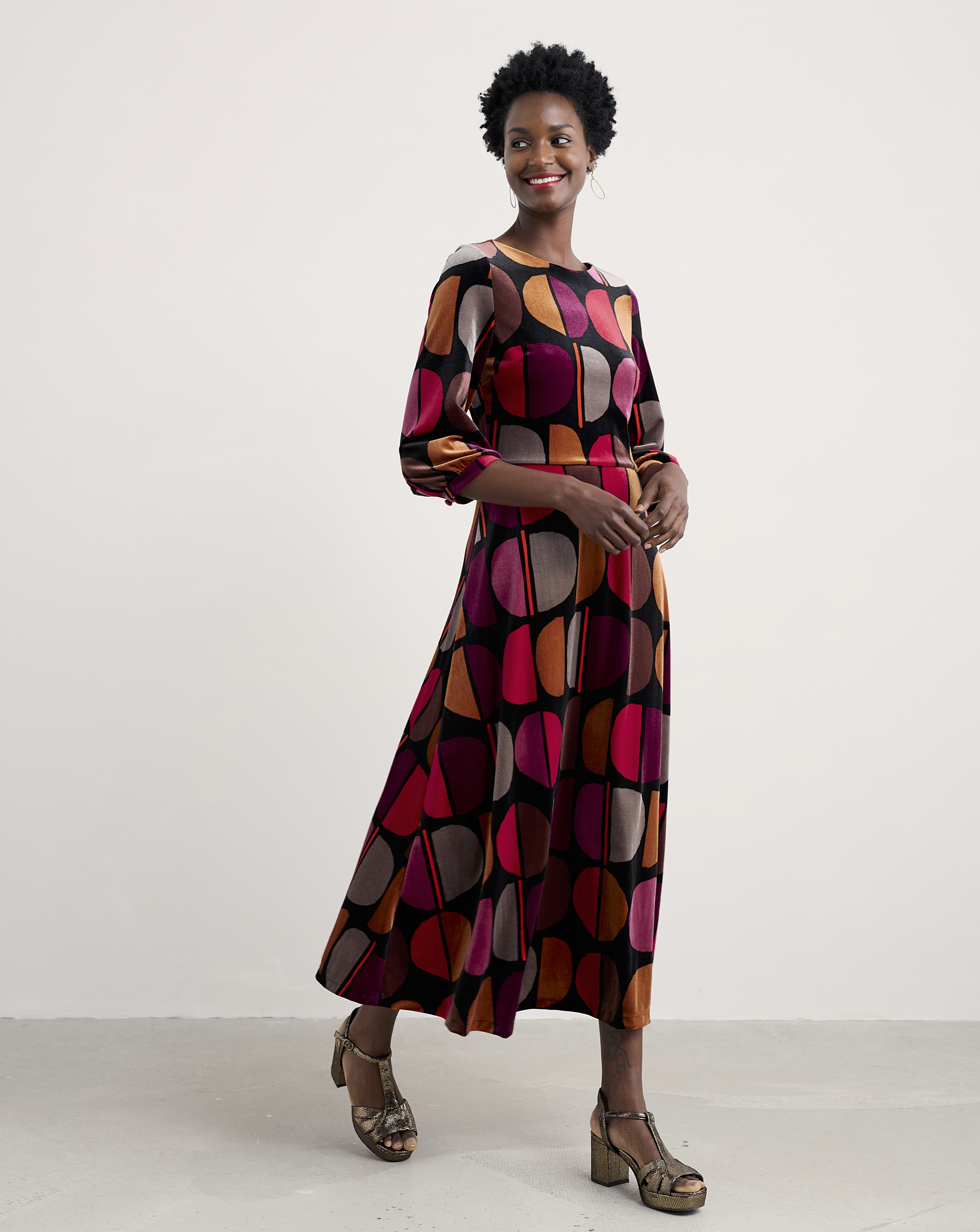 Seasalt Red Multicolour Cornwall Oak Cottage Dress - Size 22