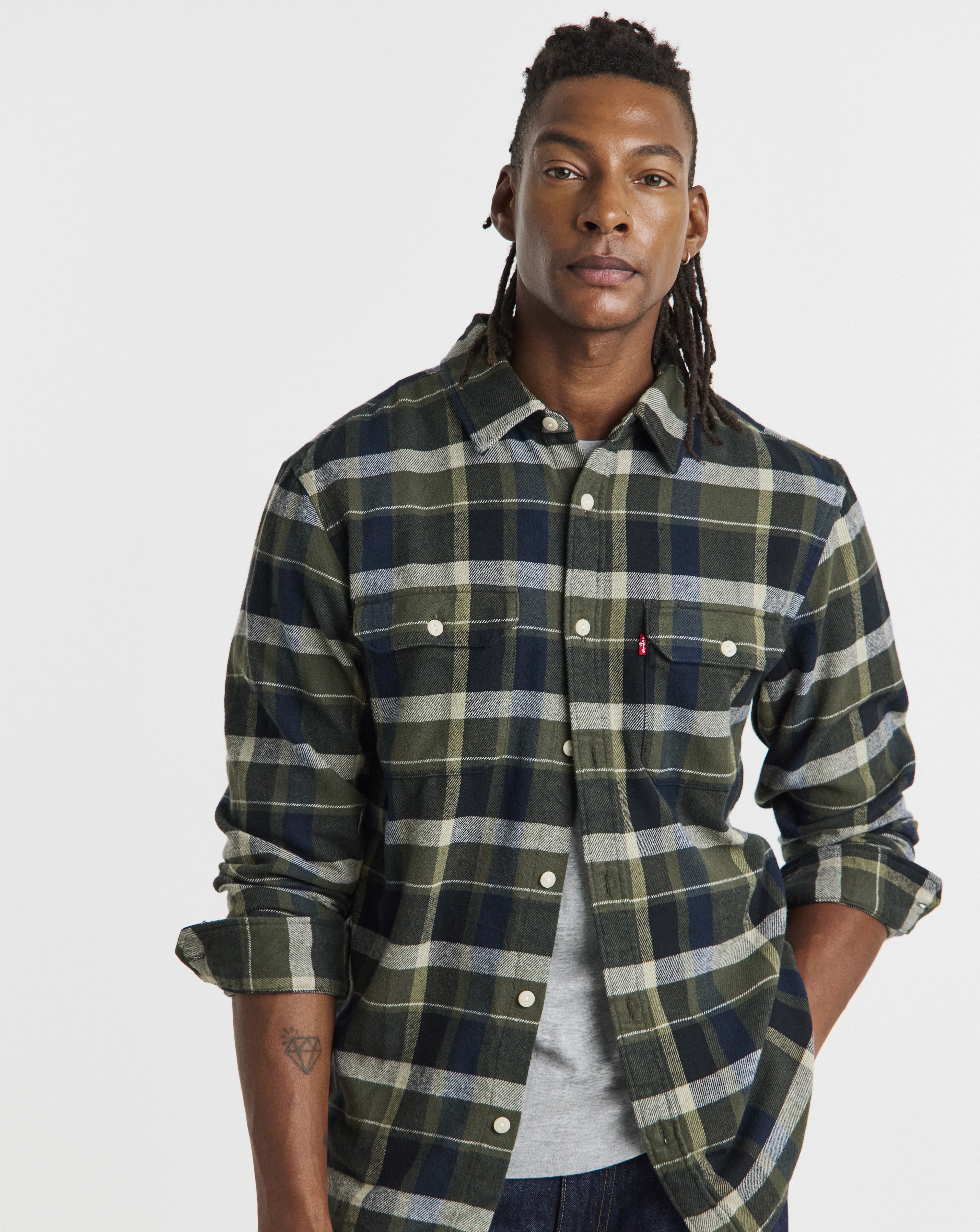 Levi's Green Plaid Jackson Worker Shirt - Xxl