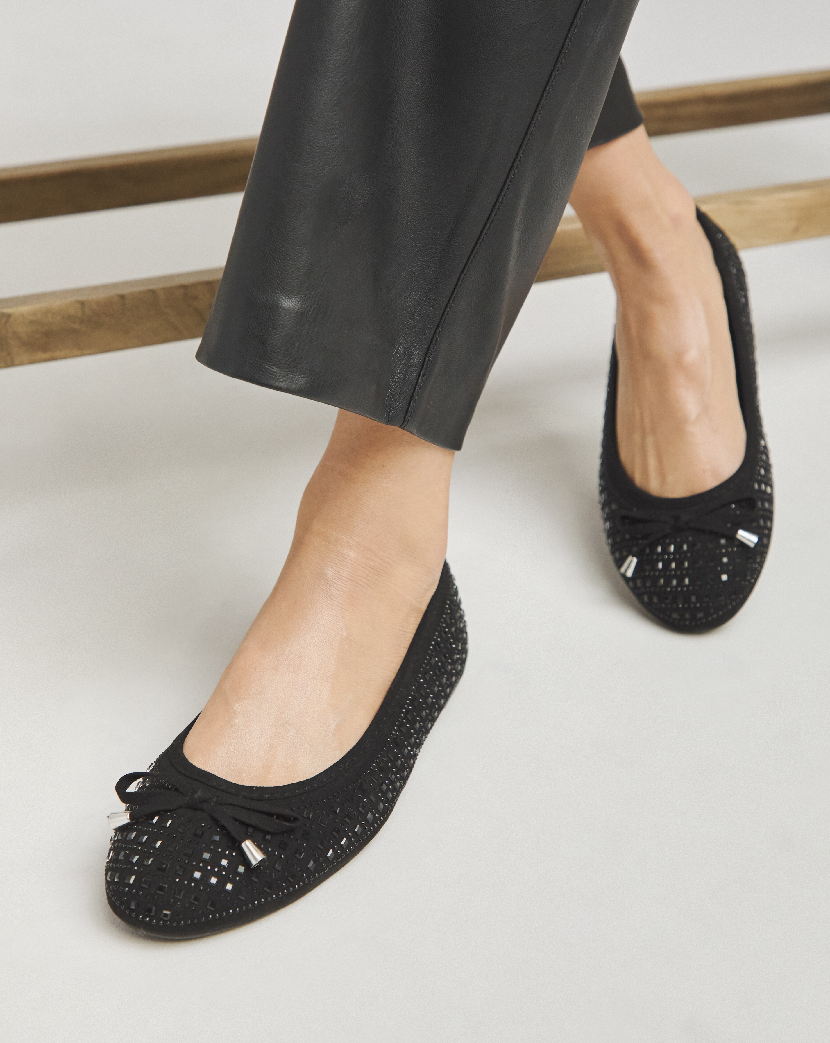 Embellished Ballerina Shoes Wide Fit