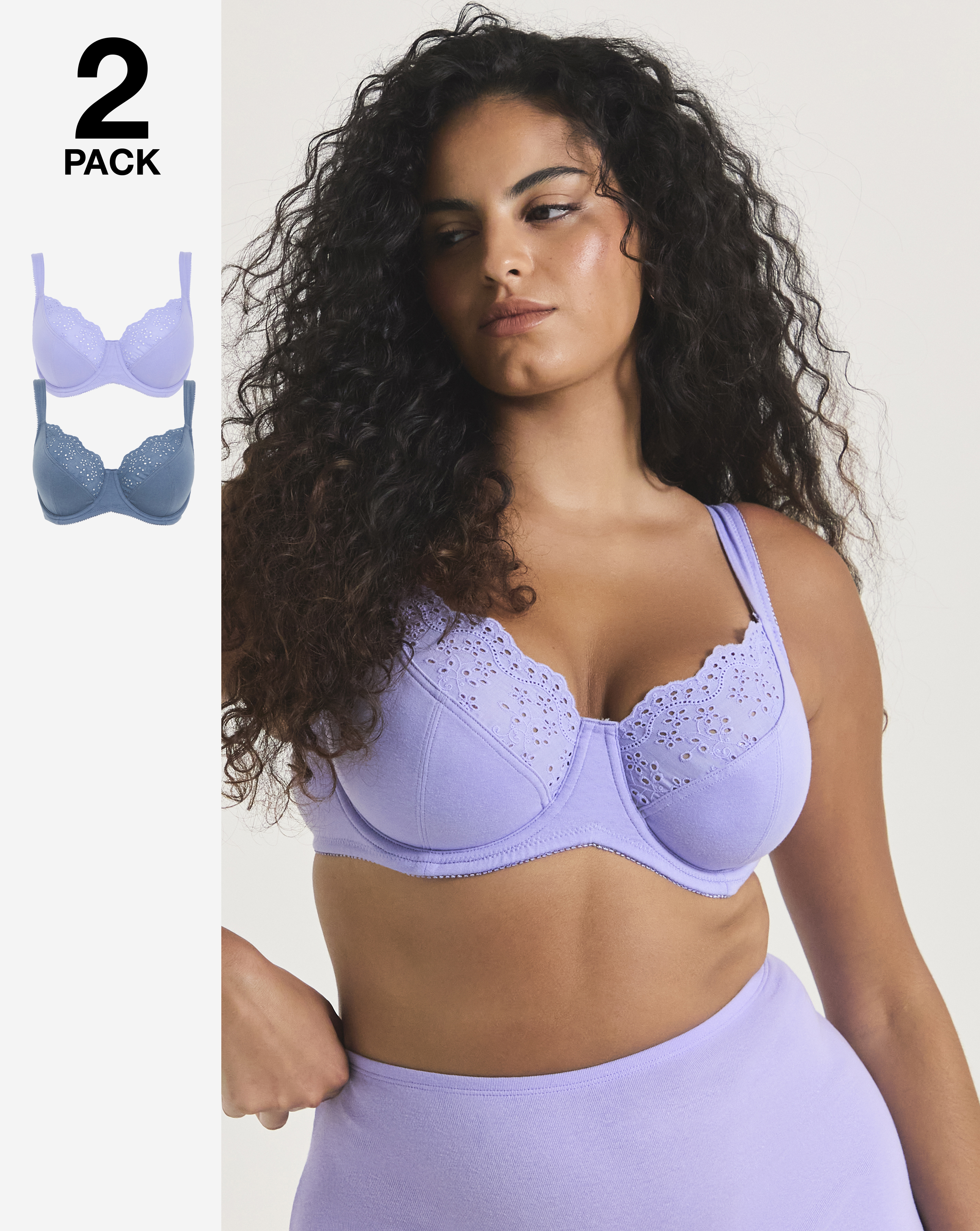 2 Pack New Jane Full Cup Wired Bras