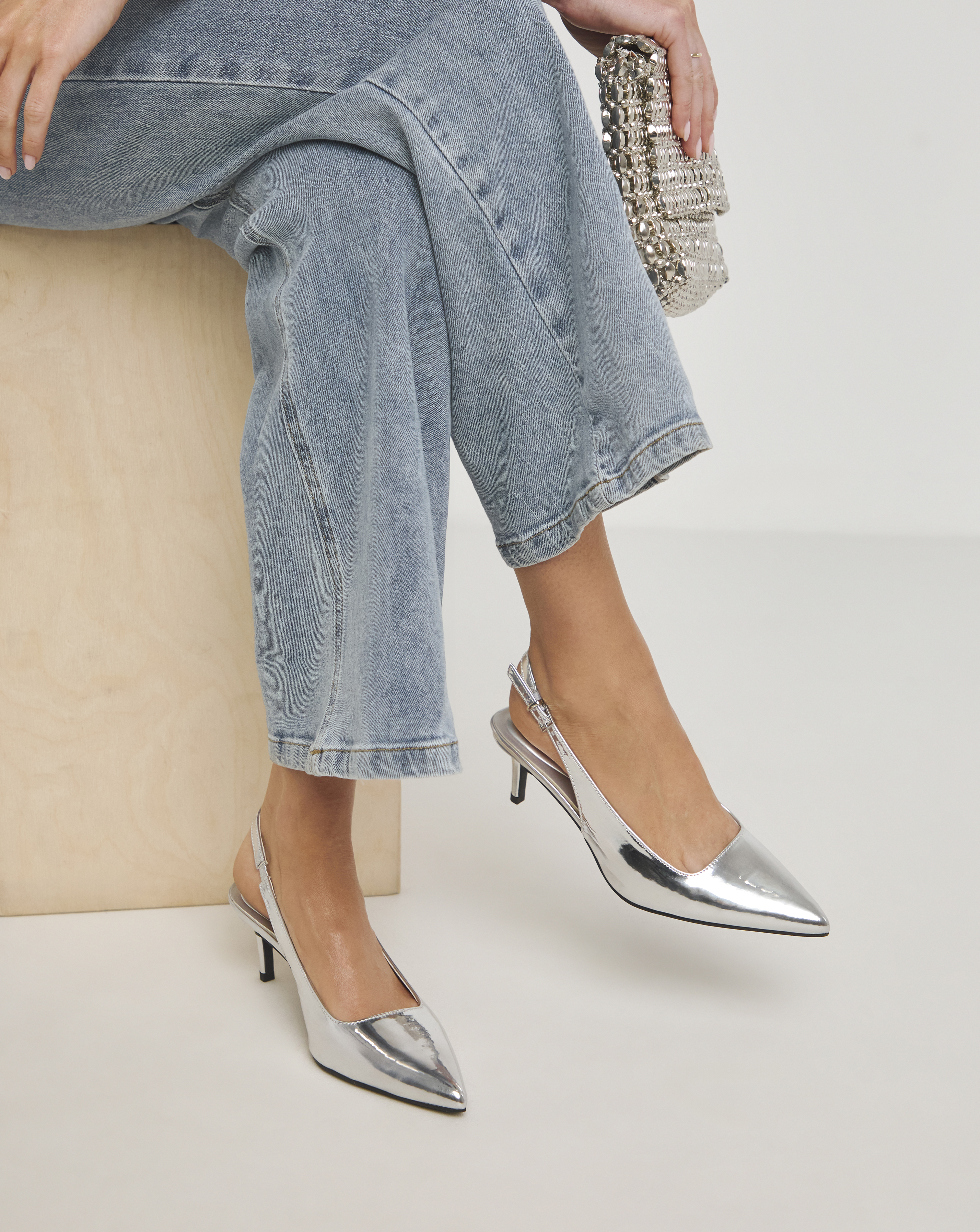 Pointed Toe Slingback Wide