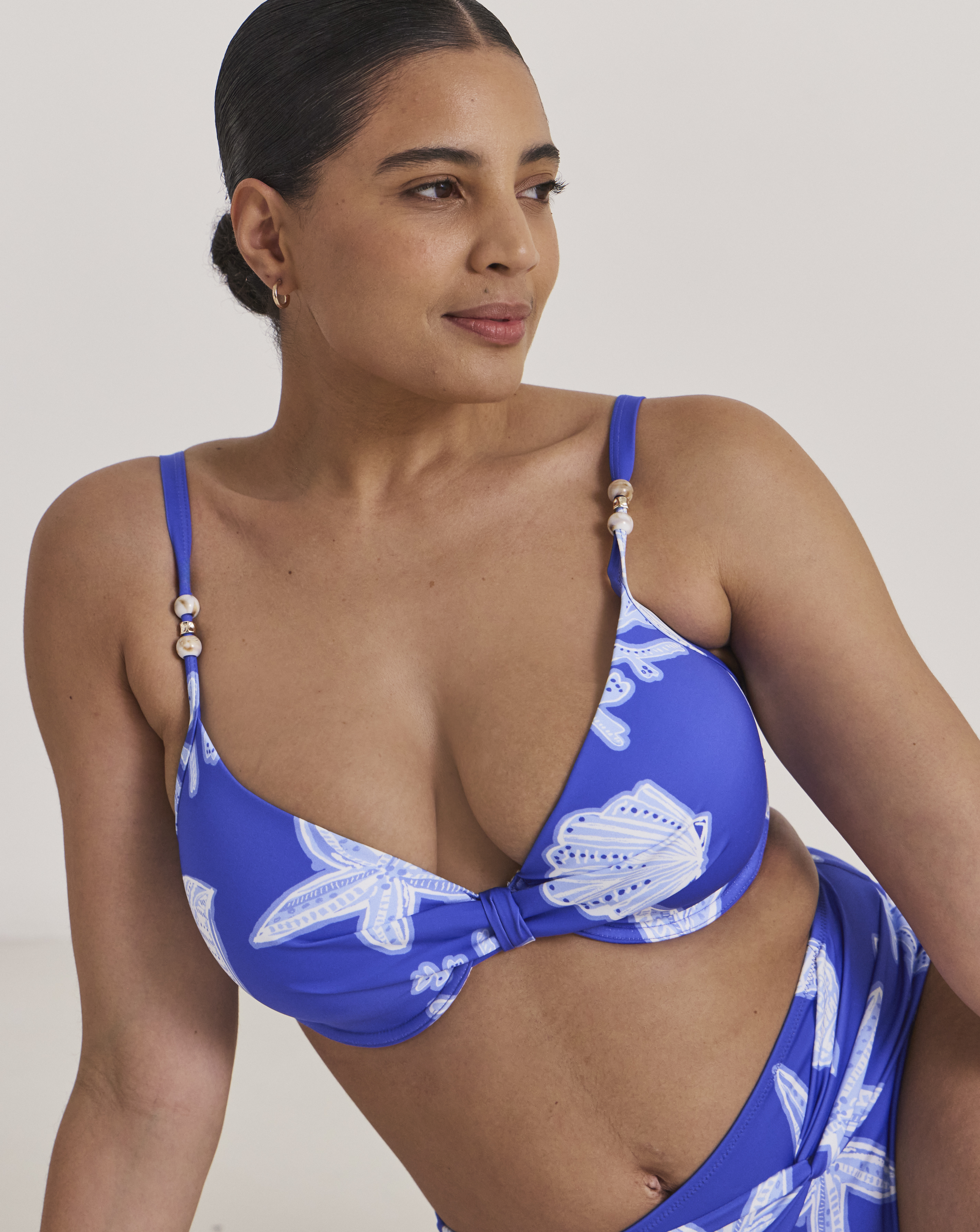 Underwired Shell Print Bikini Top