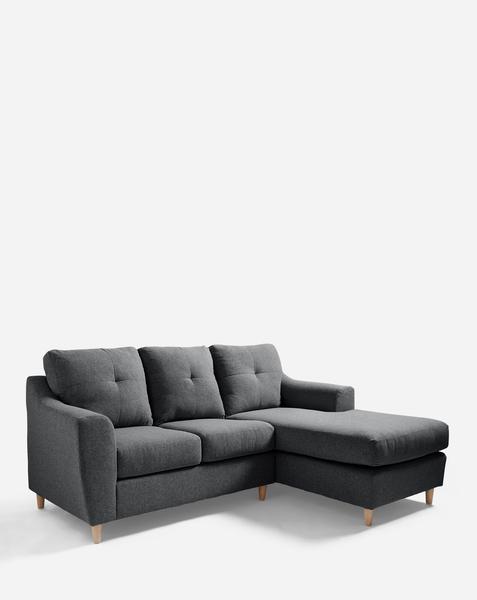 Baxter Right Hand Corner Chaise Sofa - Charcoal