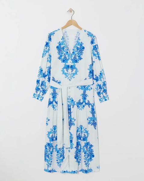 Raishma Studio V-Neck Midi Dress
