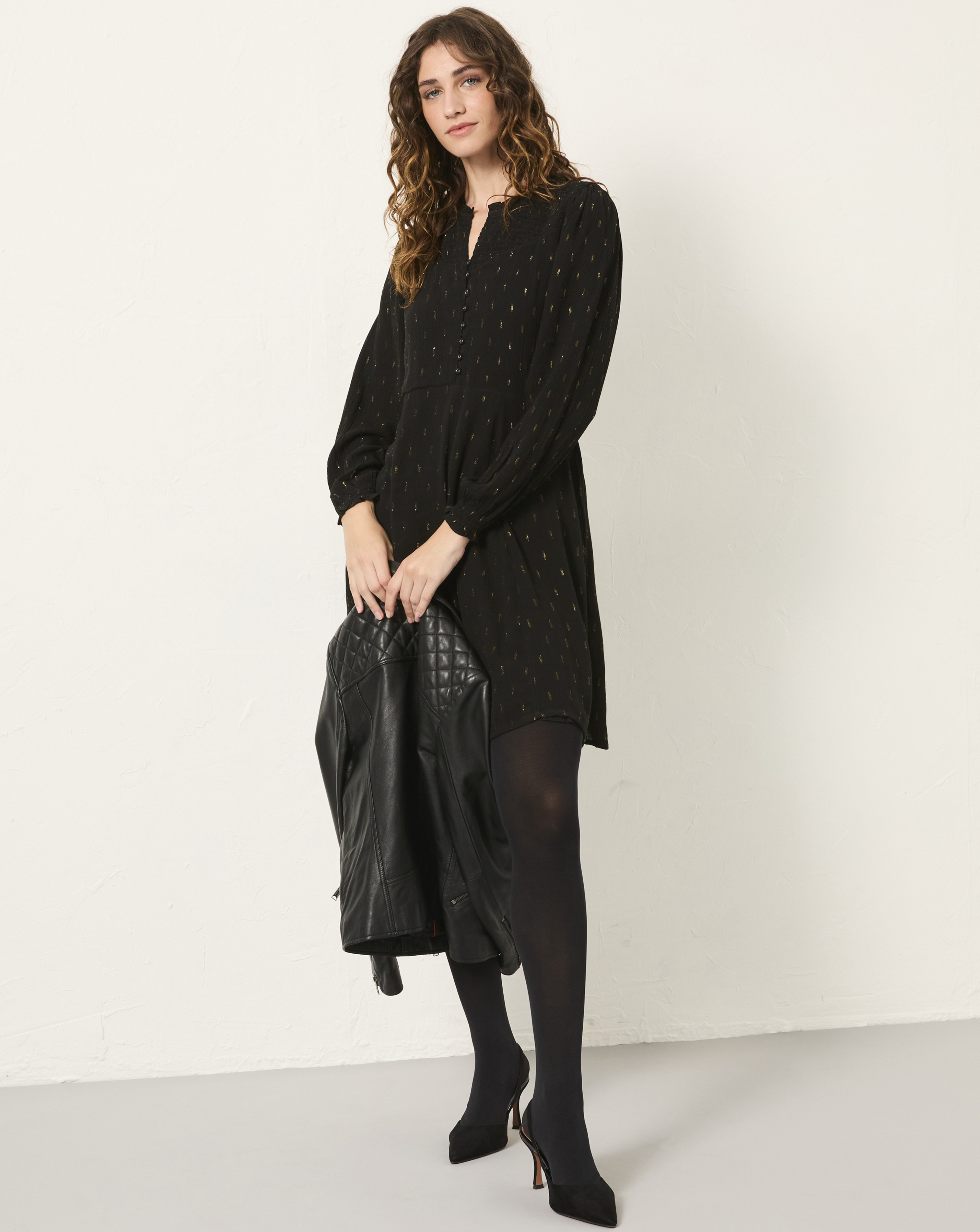 Fatface Lily Metallic Dress
