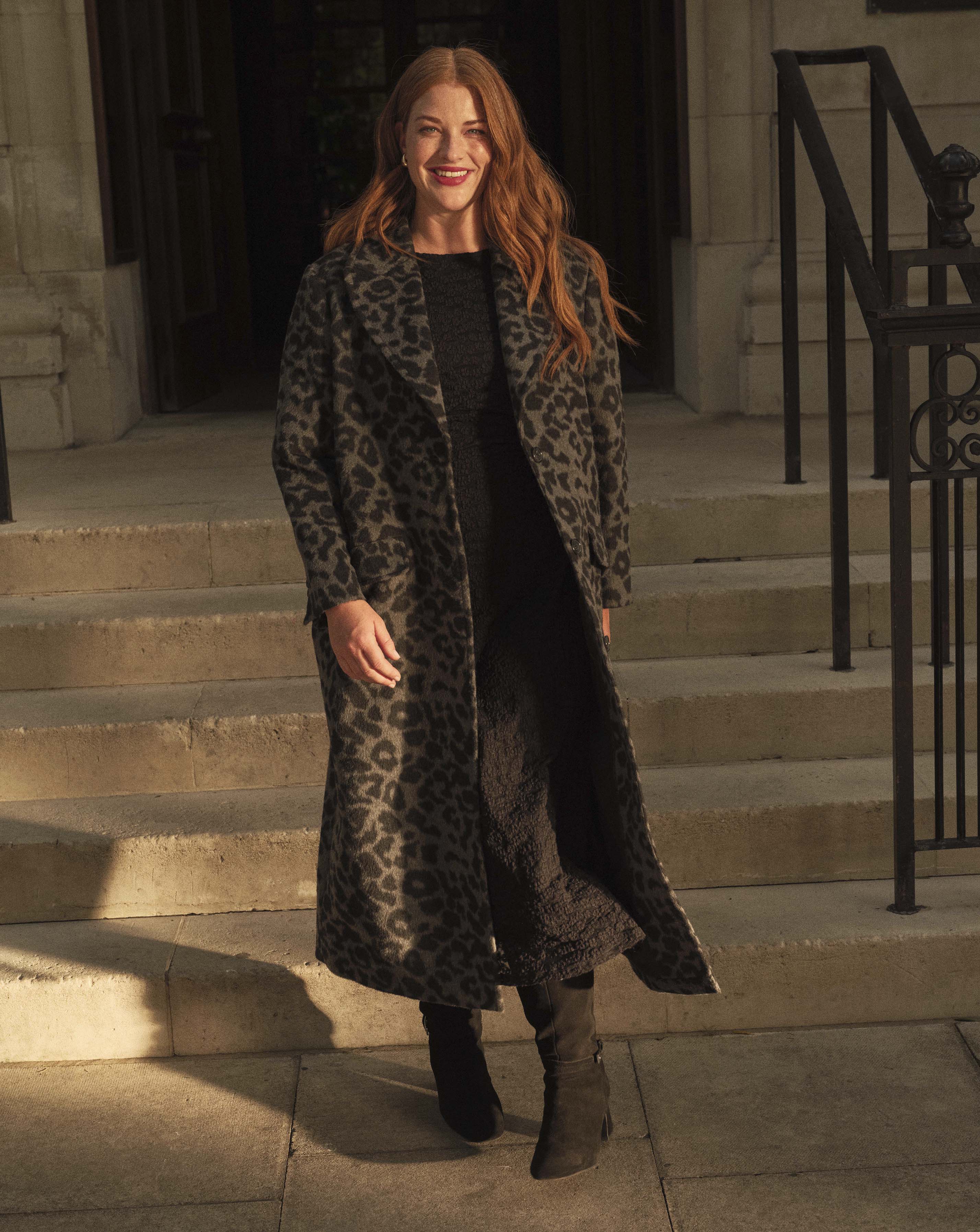 Printed Relaxed Coat