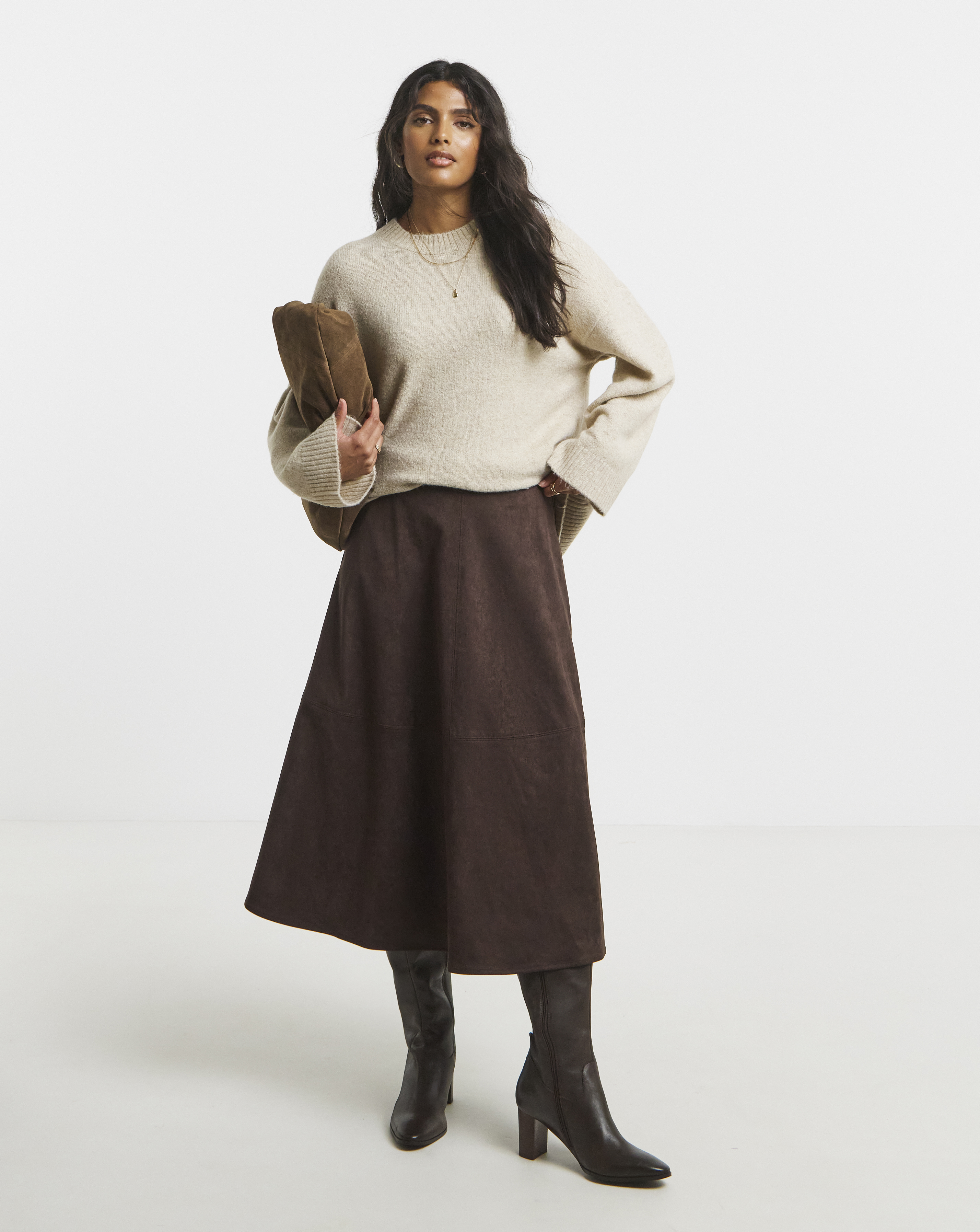 Simply Be Seam Detail Midaxi Skirt