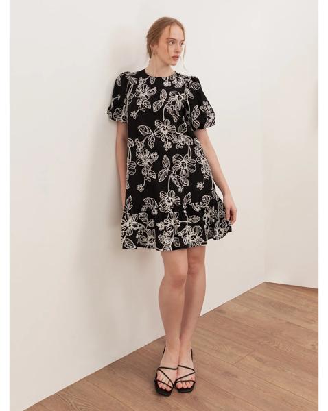 New In - Lovedrobe Embroidered Mini Dress