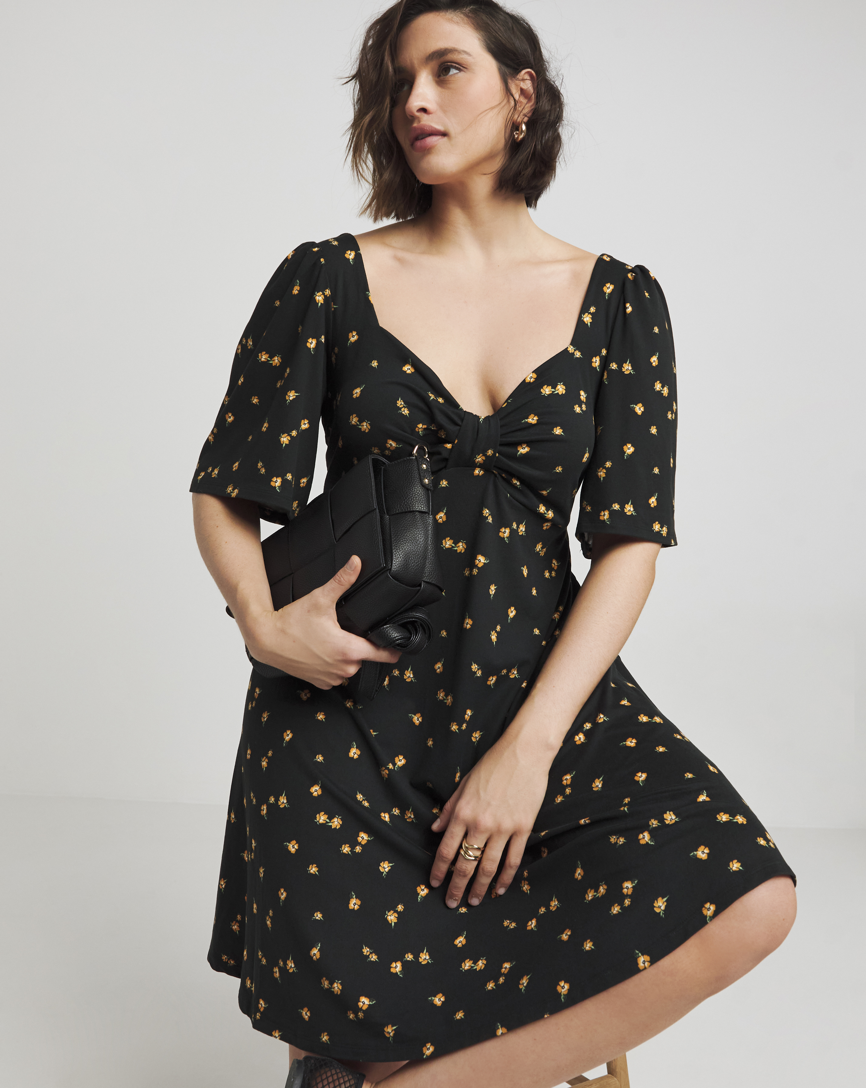Simply Be Ditsy PrintJersey Dress